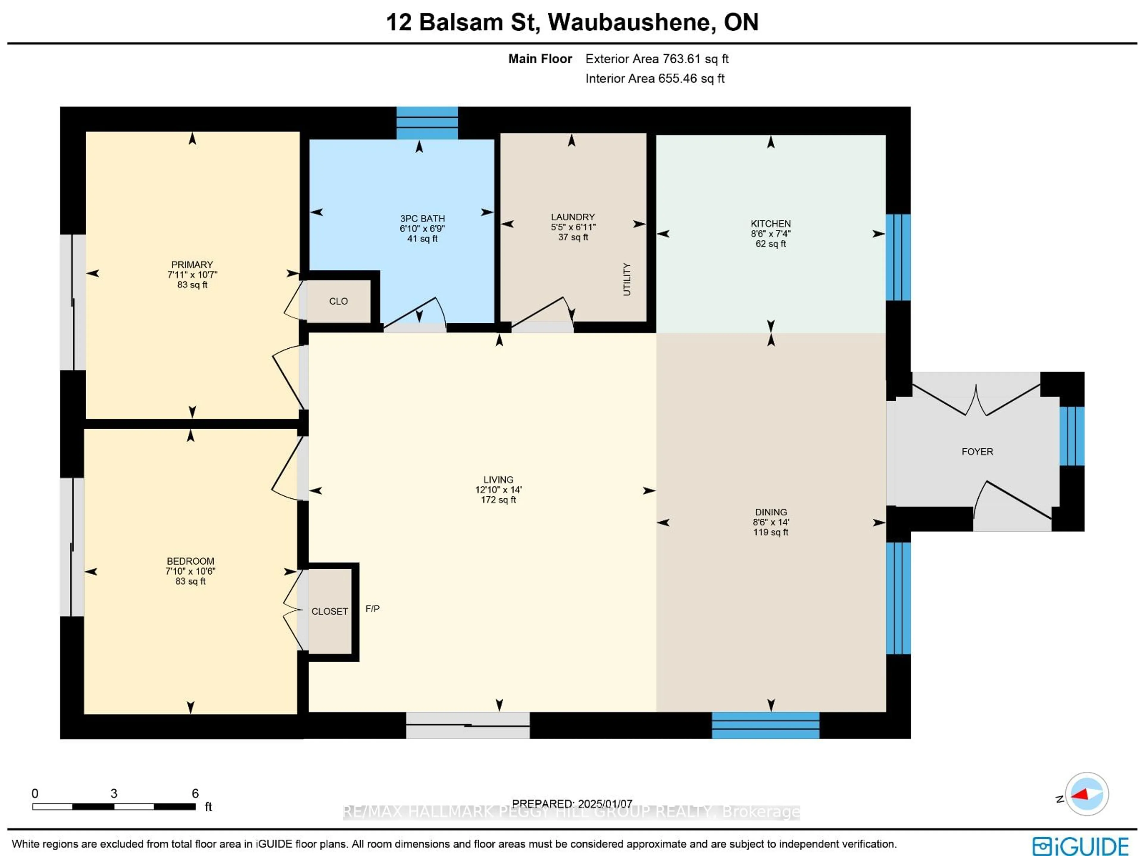 Floor plan for 12 Balsam St, Tay Ontario L0K 2C0