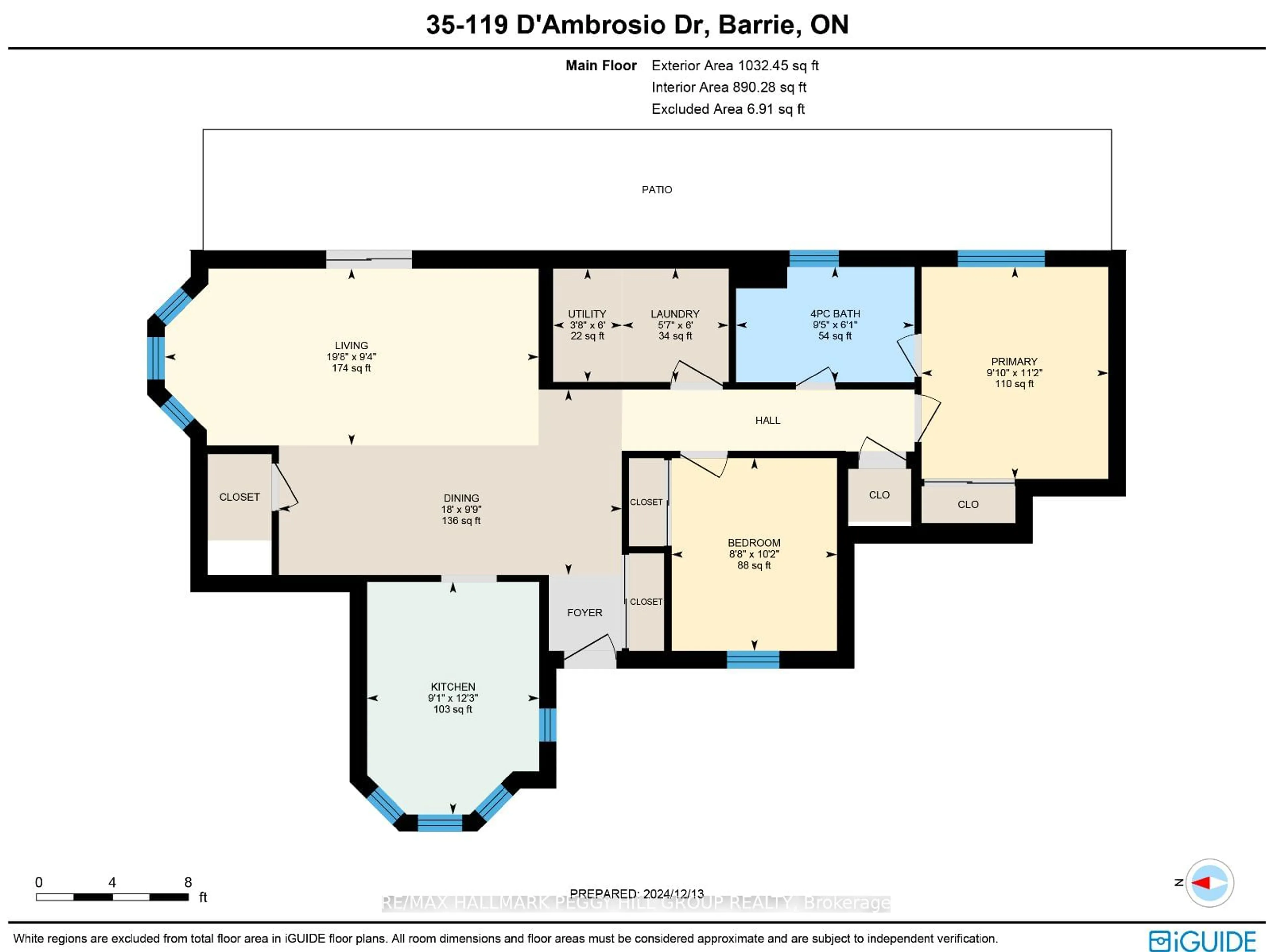 Floor plan for 119 D'Ambrosio Dr #35, Barrie Ontario L4N 7R7