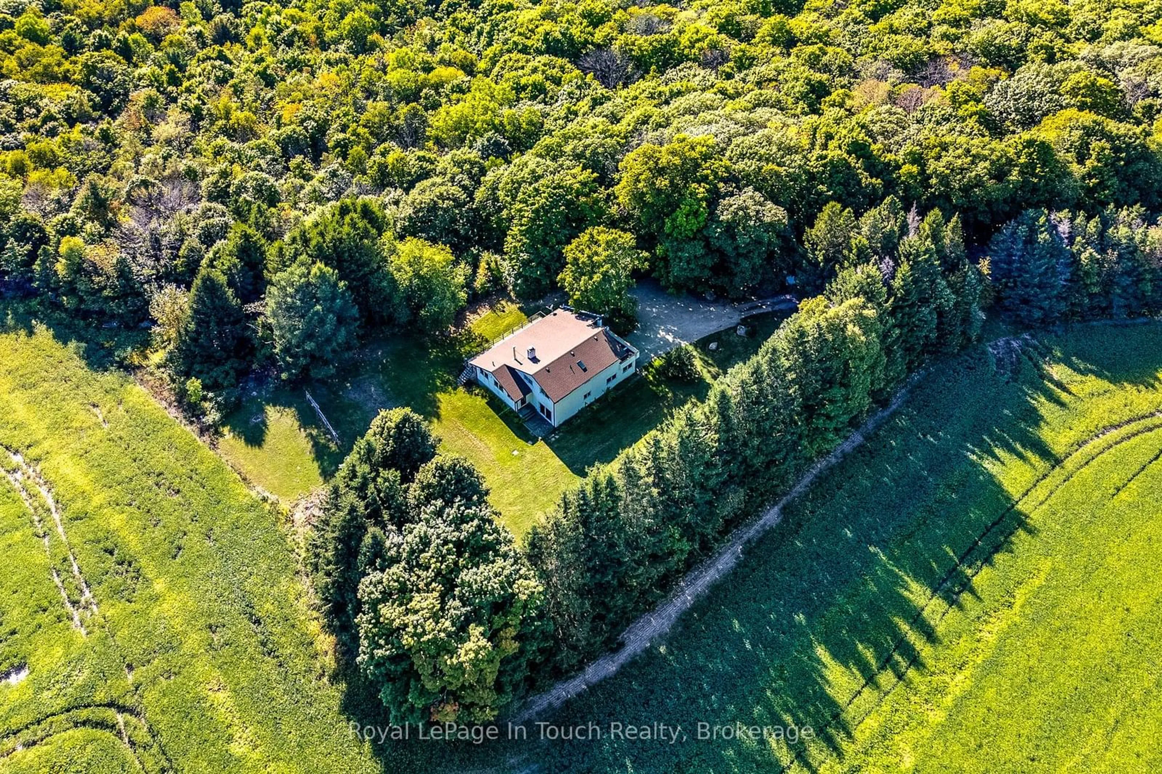 A pic from outside/outdoor area/front of a property/back of a property/a pic from drone, forest/trees view for 71 Concession 15 Rd, Tiny Ontario L9M 0N7