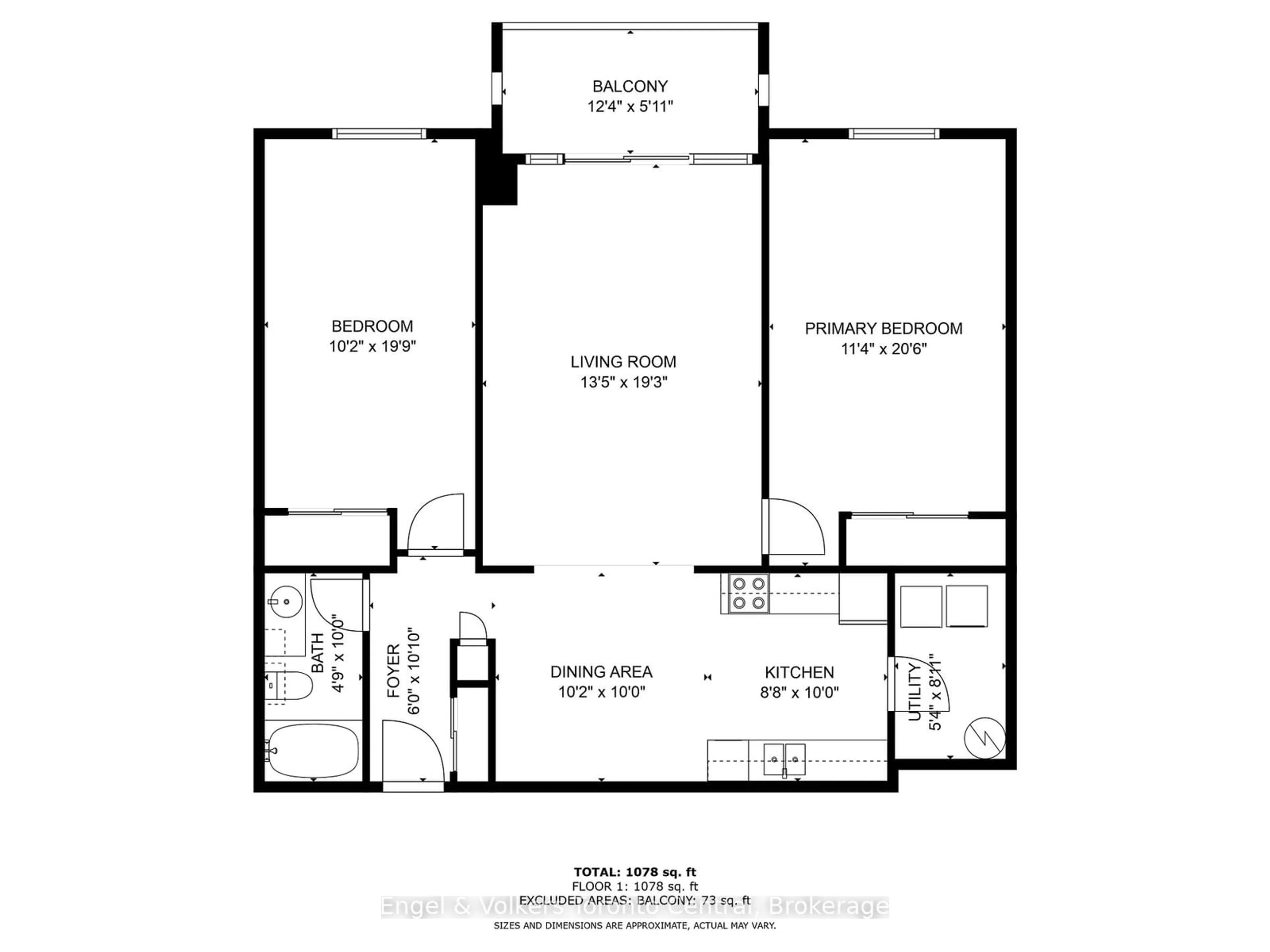 Floor plan for 172 Eighth St #507, Collingwood Ontario L9Y 4T2