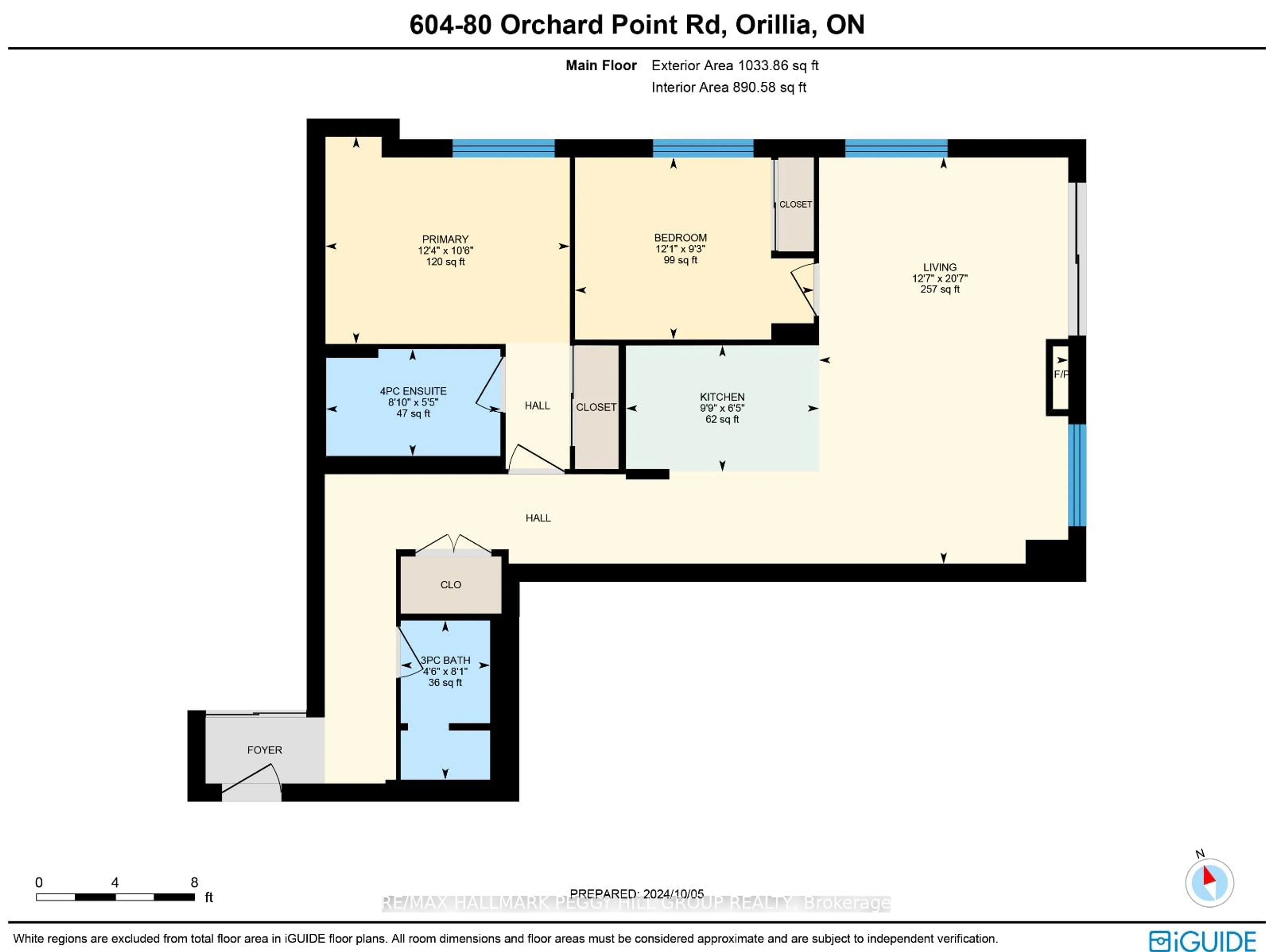 Floor plan for 80 Orchard Point Rd #604, Orillia Ontario L3V 1C6