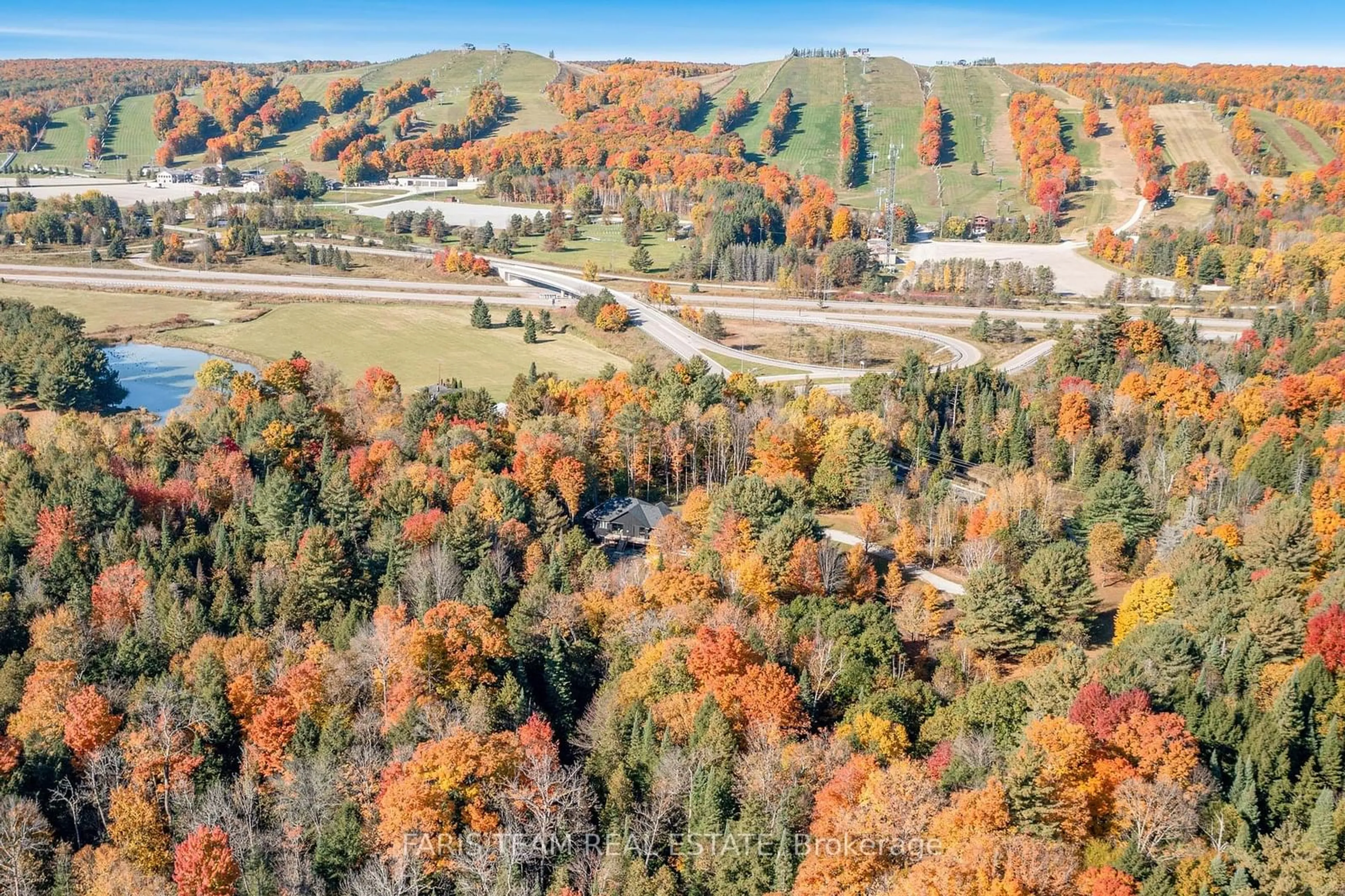 A pic from outside/outdoor area/front of a property/back of a property/a pic from drone, forest/trees view for 151 Mount Saint Louis Rd, Oro-Medonte Ontario L0K 1E0