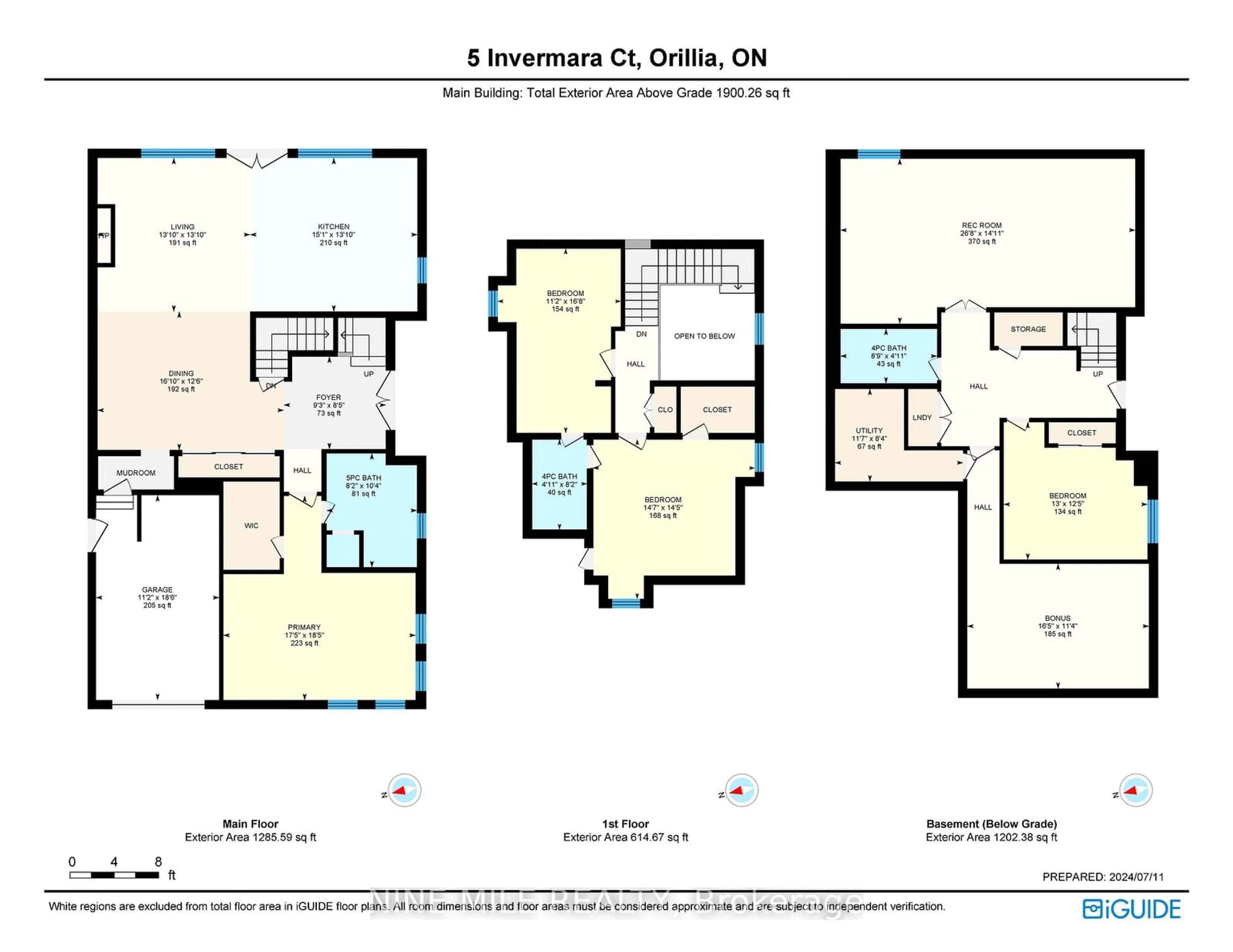 Floor plan for 5 Invermara Crt #8, Orillia Ontario L3V 8B4