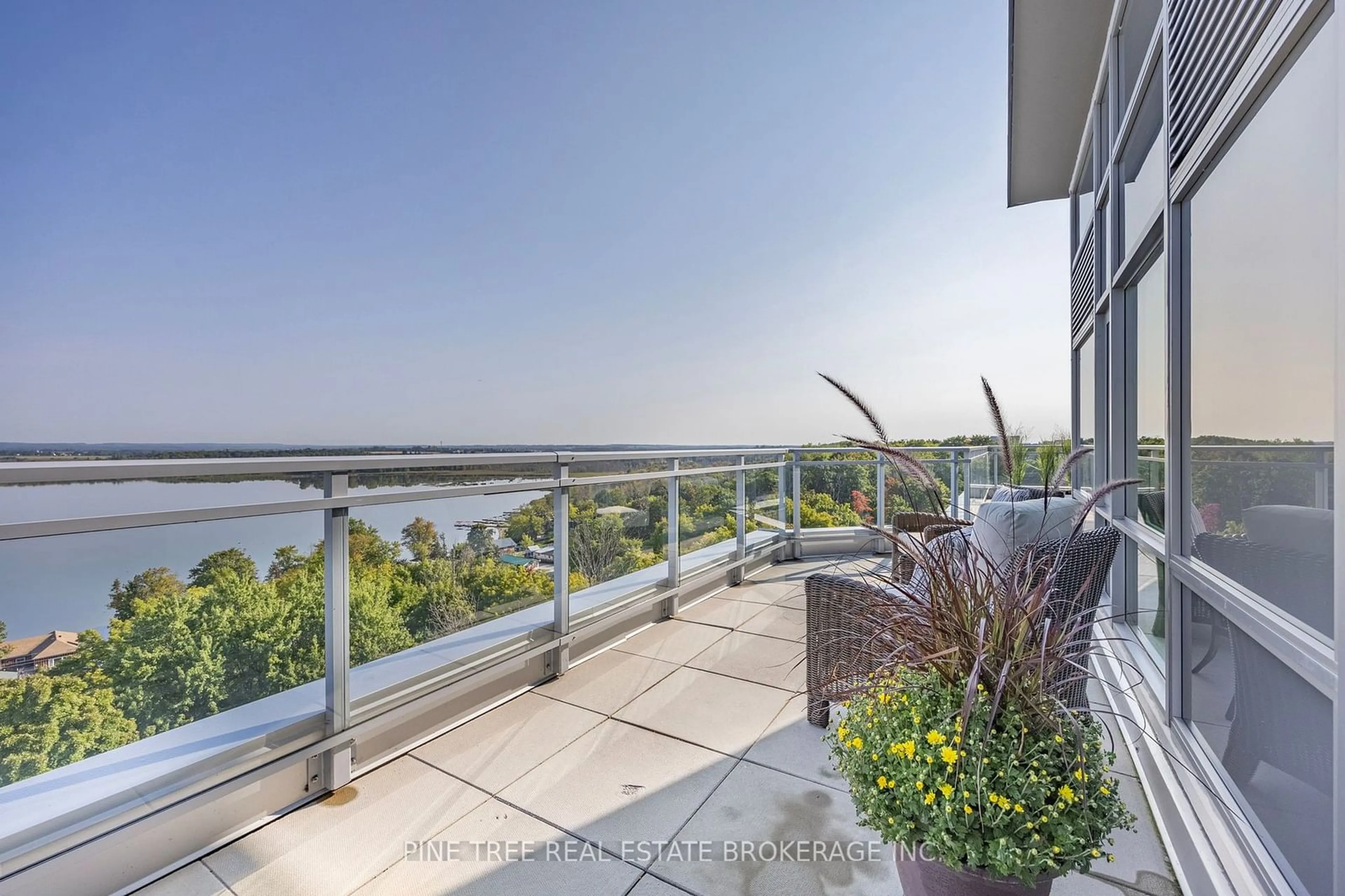 Balcony in the apartment, water/lake/river/ocean view for 58 Lakeside Terr #1105, Barrie Ontario L4N 9S2