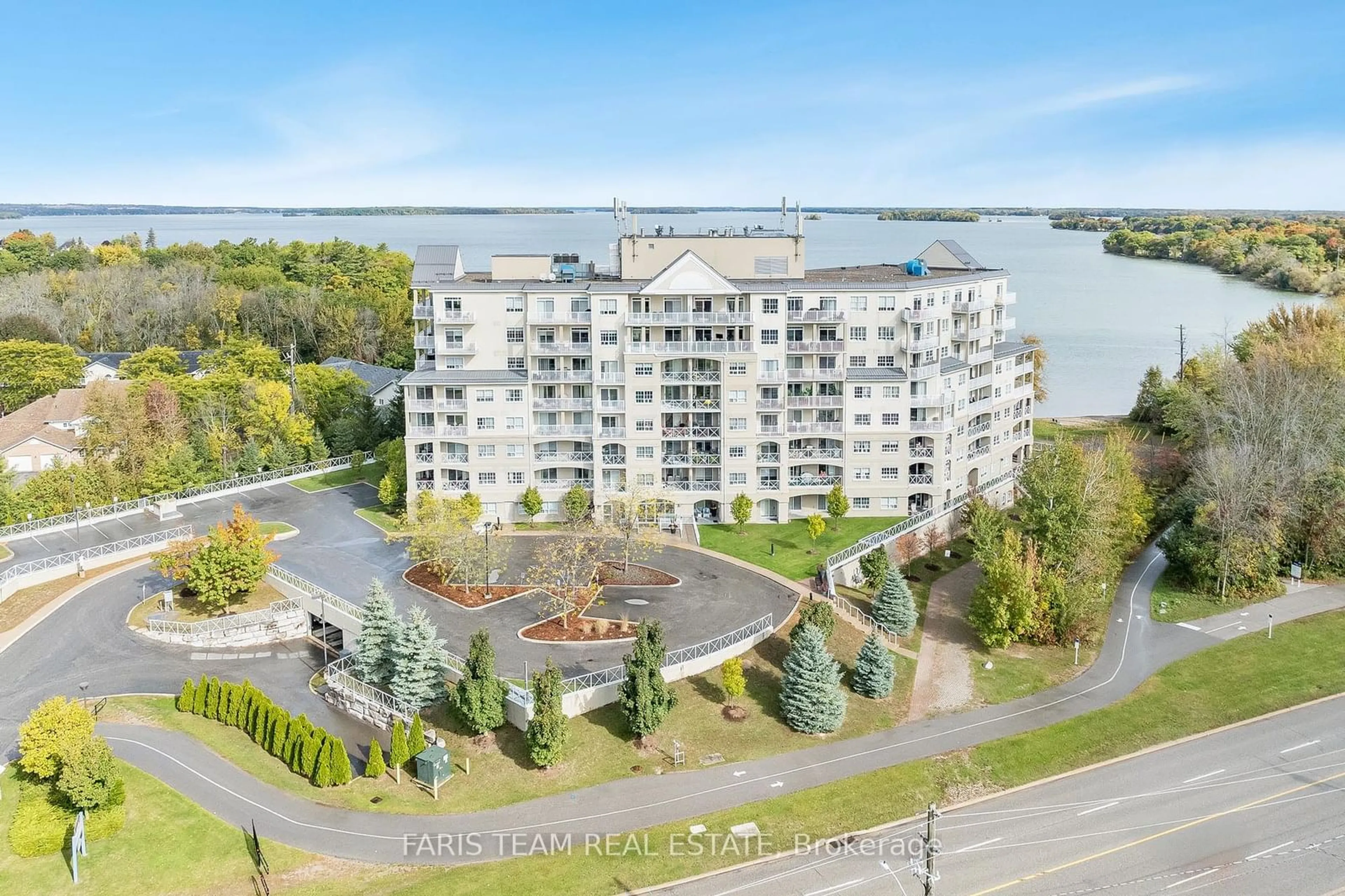 A pic from outside/outdoor area/front of a property/back of a property/a pic from drone, water/lake/river/ocean view for 354 Atherley Rd #214, Orillia Ontario L3V 0B8