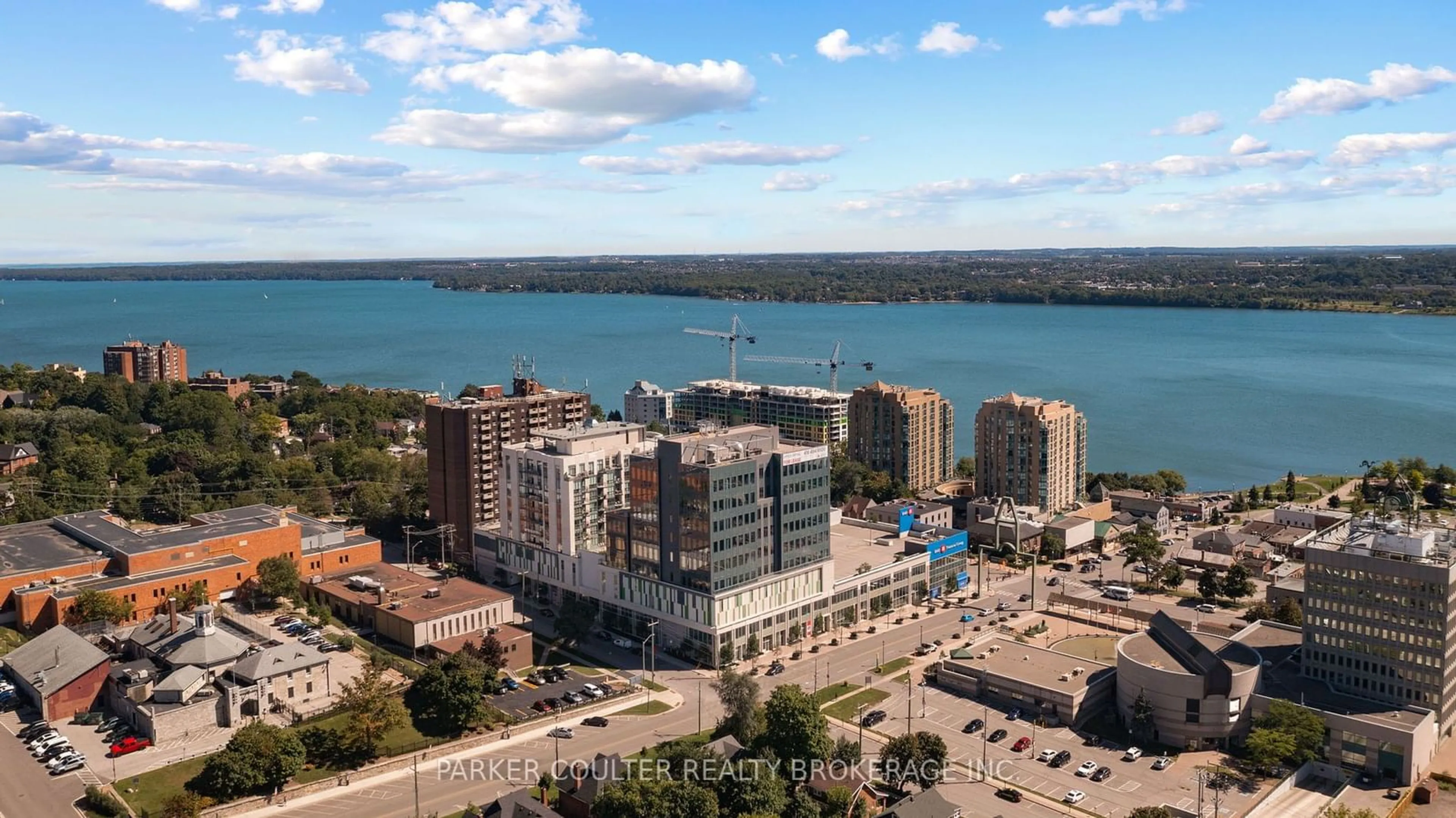 A pic from outside/outdoor area/front of a property/back of a property/a pic from drone, water/lake/river/ocean view for 111 Worsley St #511, Barrie Ontario L4M 0J5