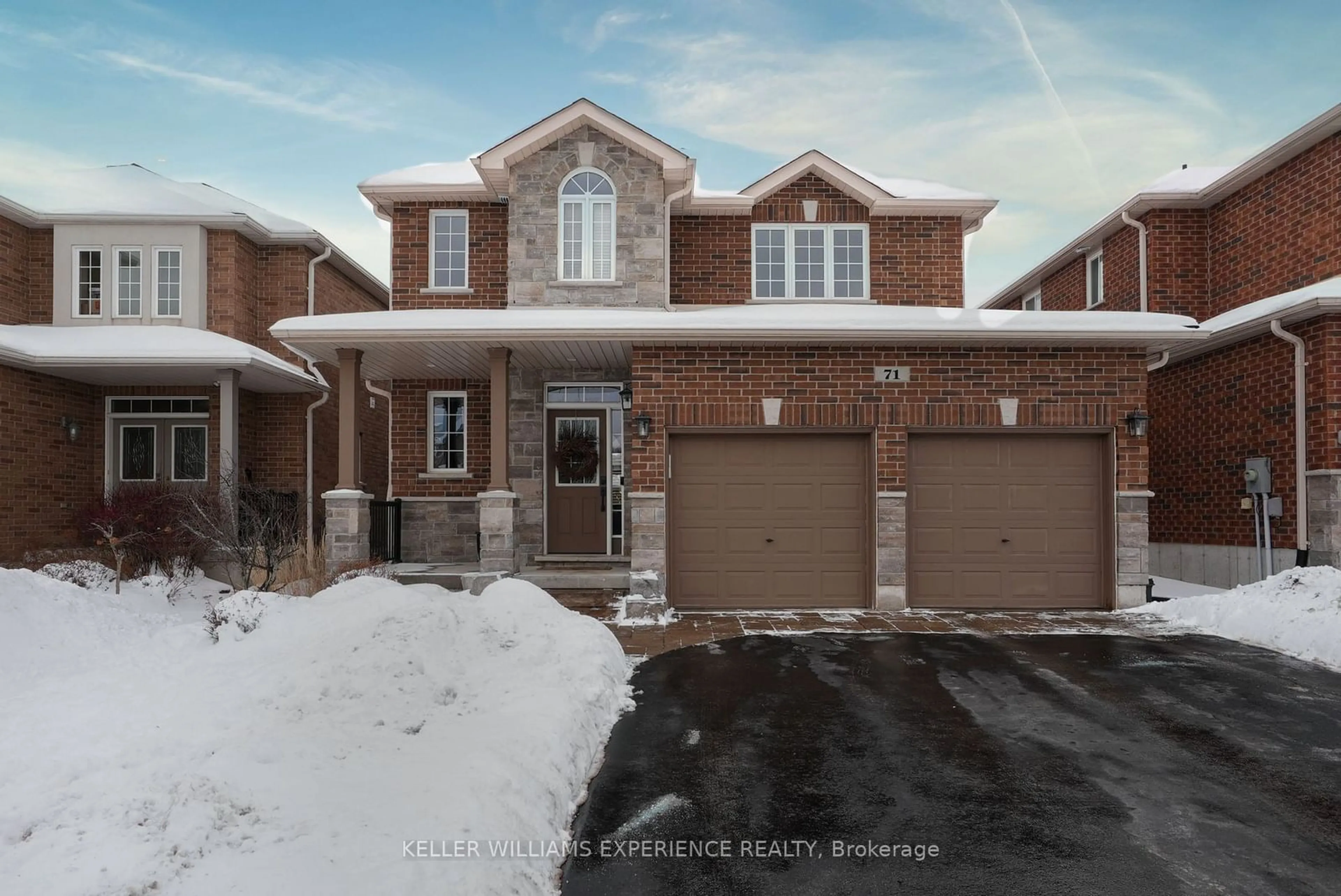 Home with brick exterior material, street for 71 Graihawk Dr, Barrie Ontario L4N 6G7