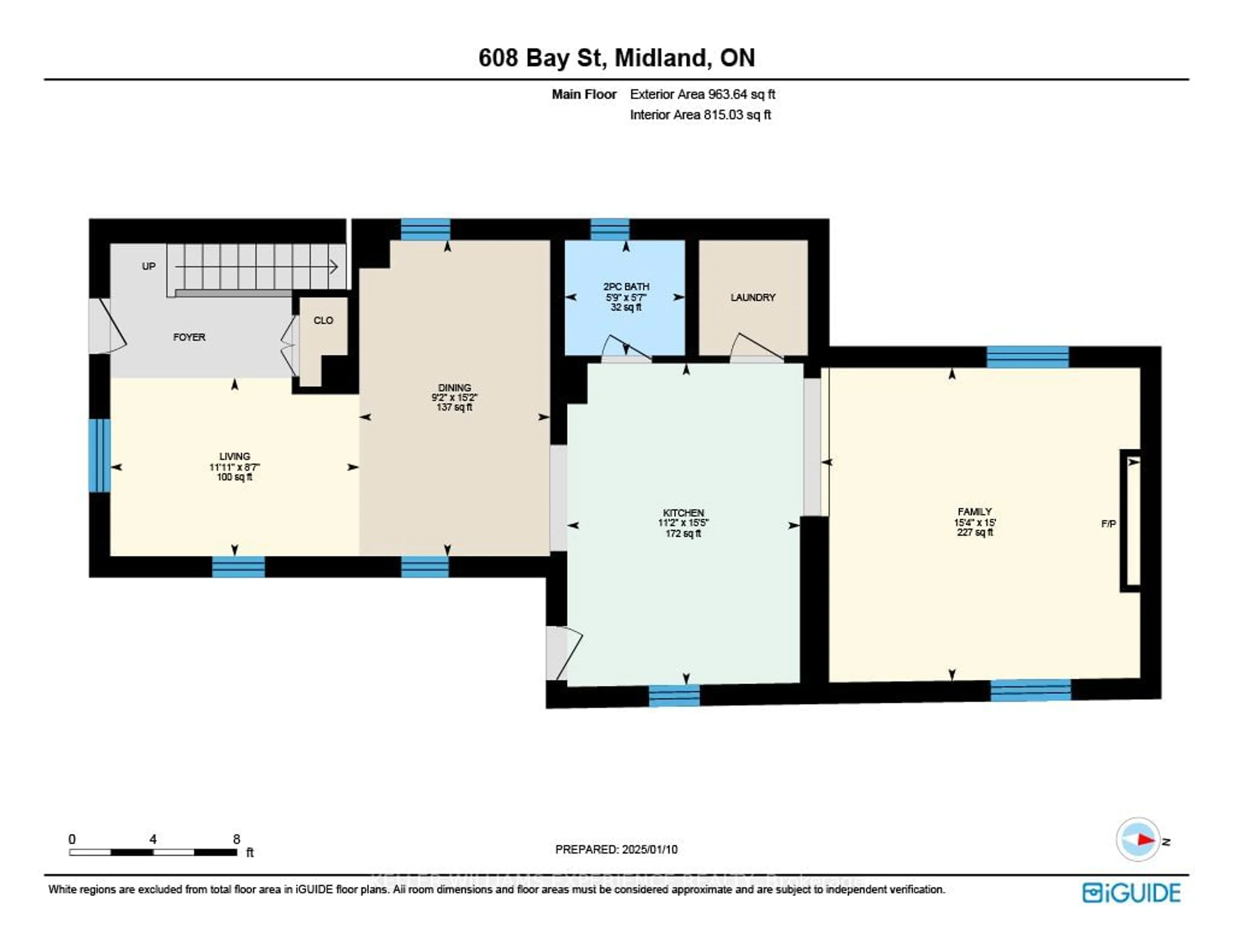 Floor plan for 608 Bay St, Midland Ontario L4R 1L6