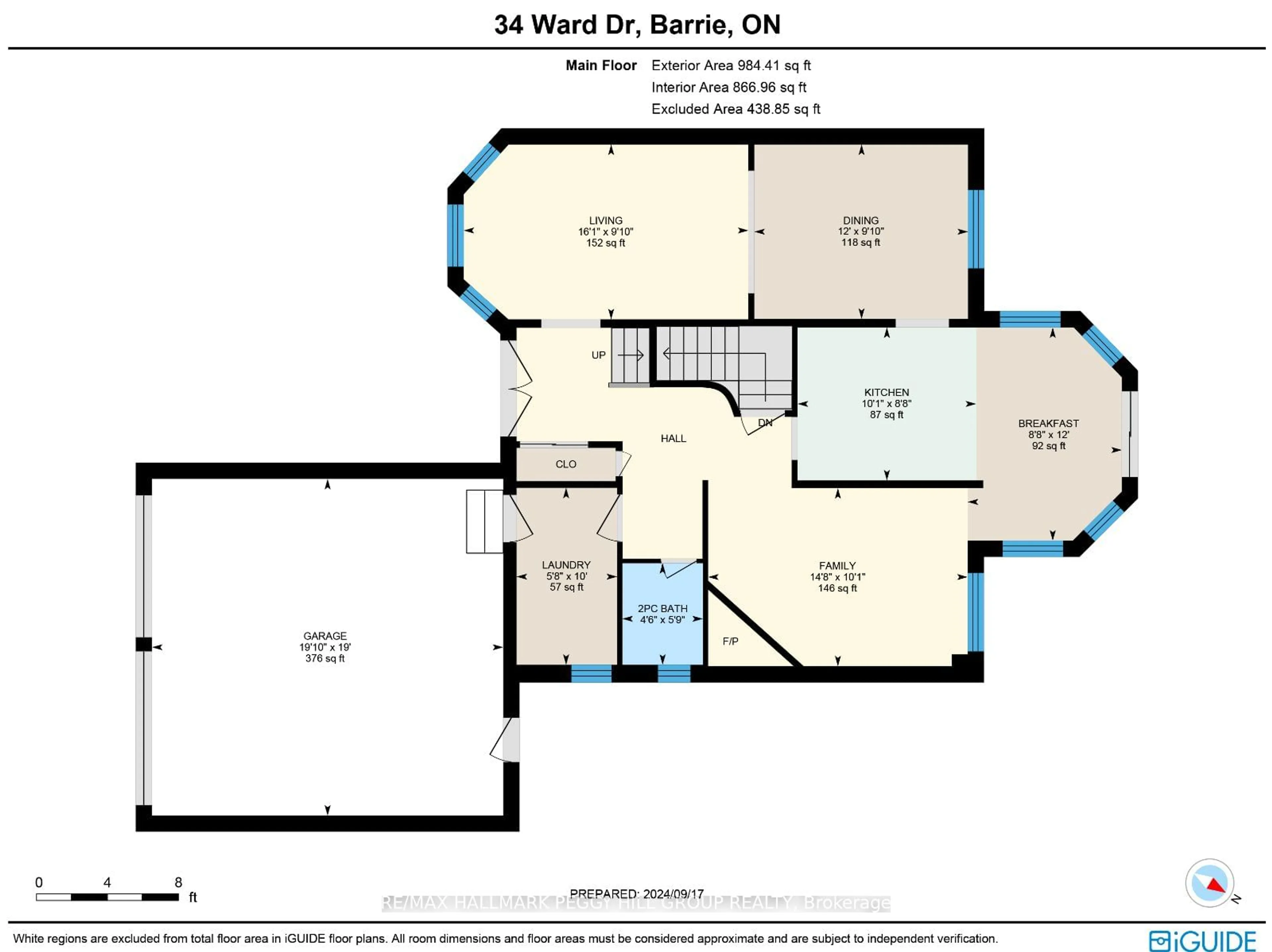 Floor plan for 34 Ward Dr, Barrie Ontario L4N 7N9