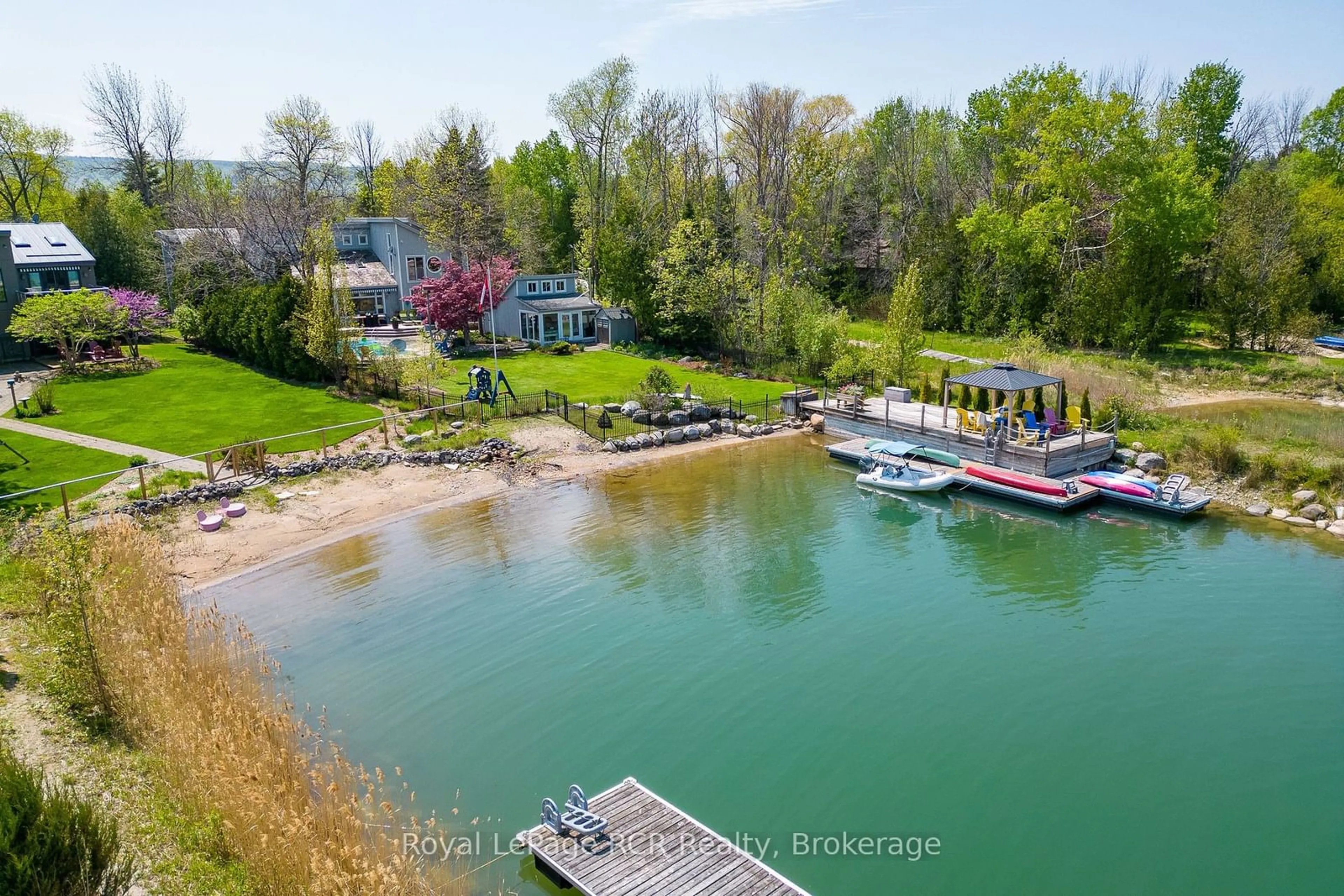 A pic from outside/outdoor area/front of a property/back of a property/a pic from drone, water/lake/river/ocean view for 160 Princeton Shores Blvd, Collingwood Ontario L9Y 5C9