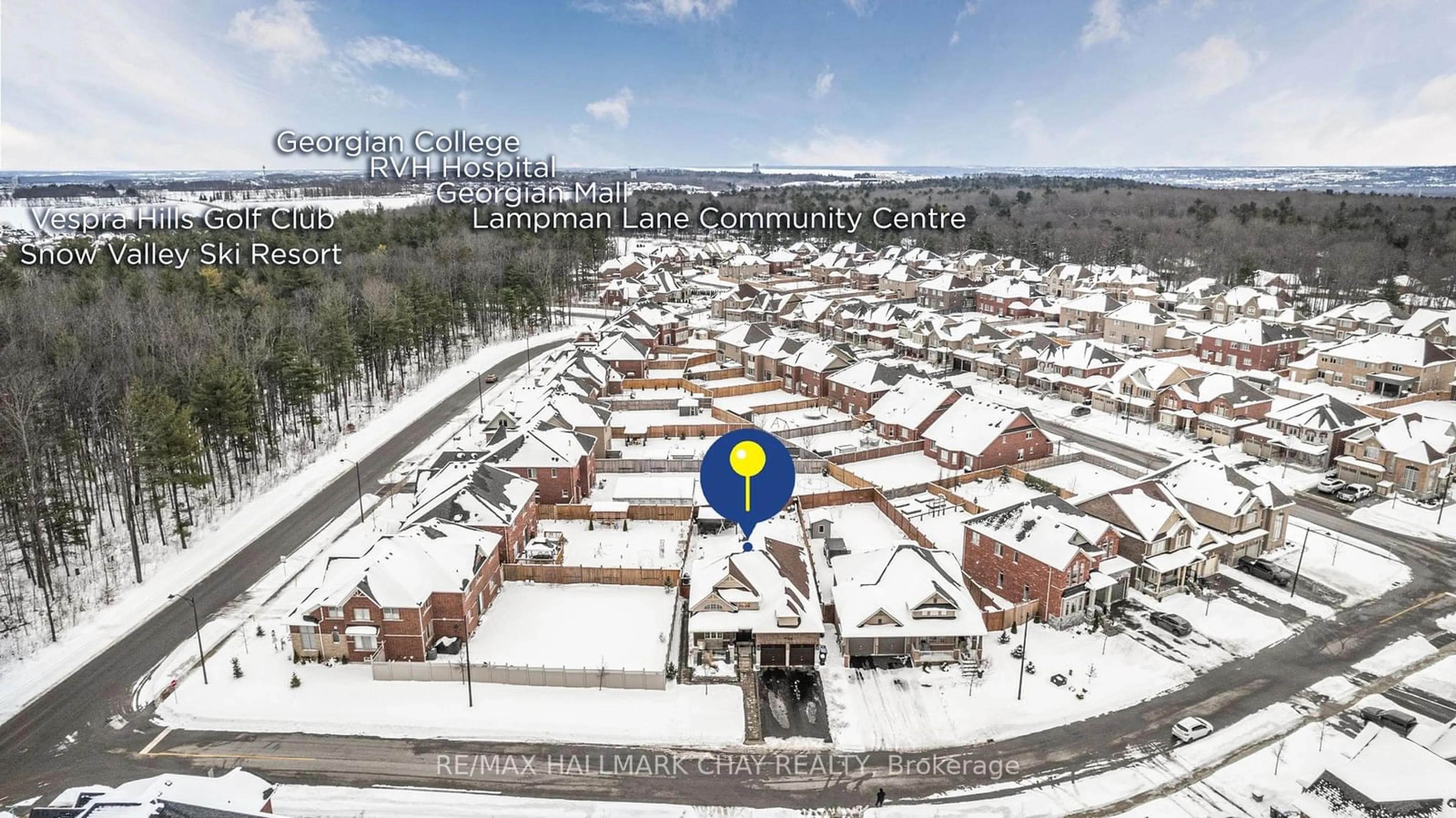 A pic from outside/outdoor area/front of a property/back of a property/a pic from drone, street for 96 Redmond Cres, Springwater Ontario L9X 1Z8