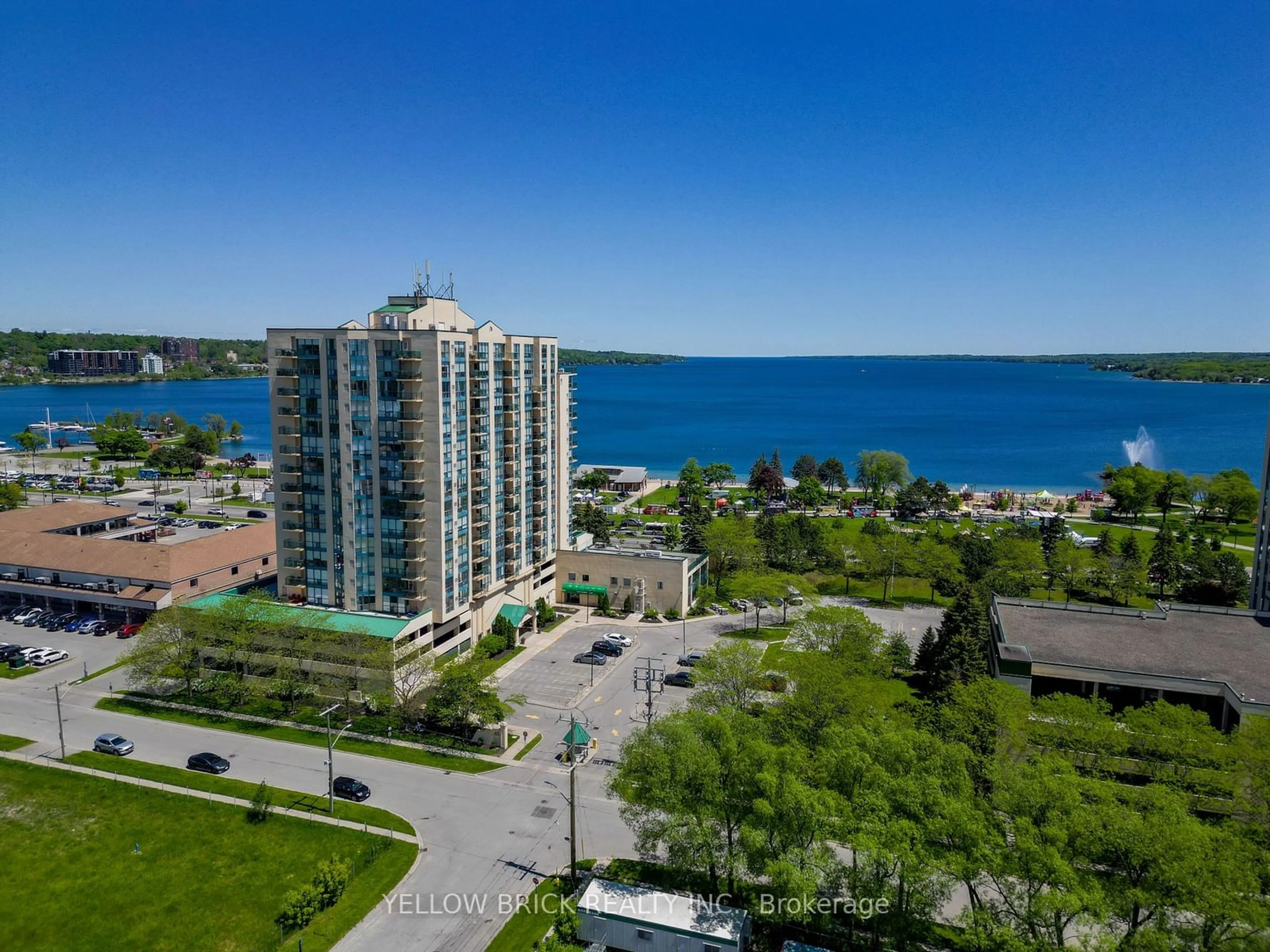 A pic from outside/outdoor area/front of a property/back of a property/a pic from drone, water/lake/river/ocean view for 65 Ellen St #208, Barrie Ontario L4N 3A5