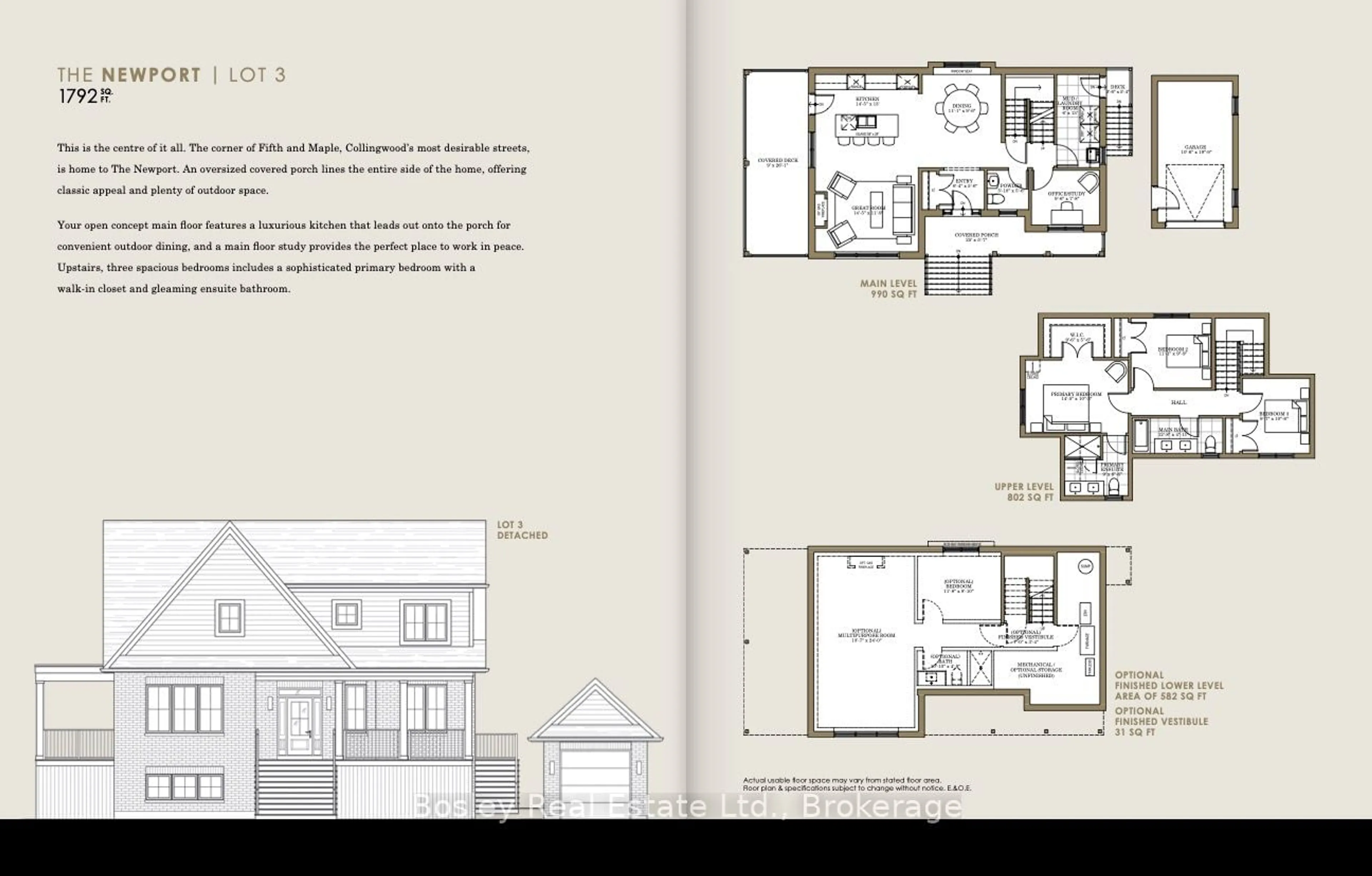 Floor plan for 400 Maple St #Lot 3, Collingwood Ontario L9Y 2R7