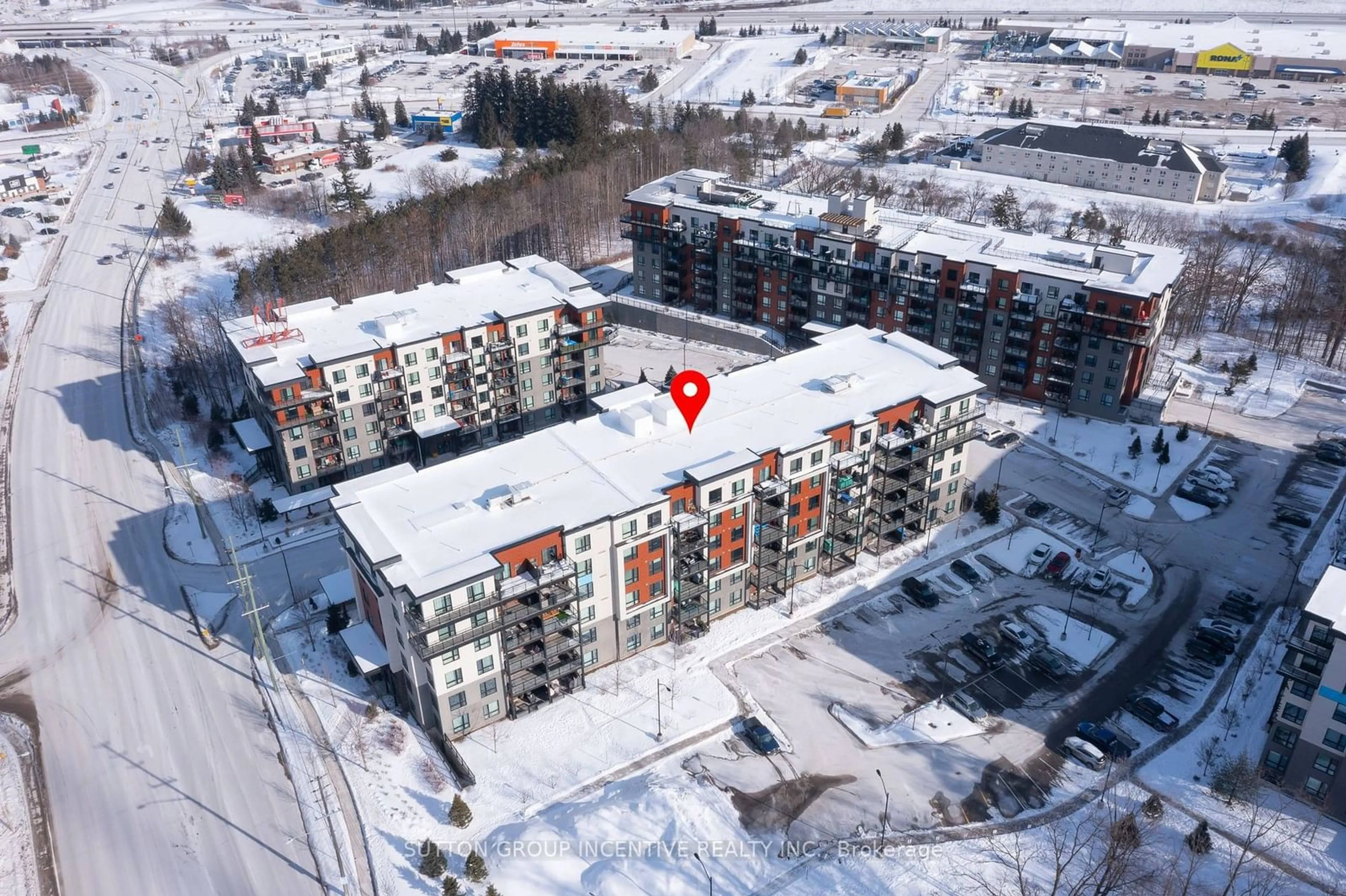 A pic from outside/outdoor area/front of a property/back of a property/a pic from drone, building for 306 Essa Rd #208, Barrie Ontario L9J 0H5