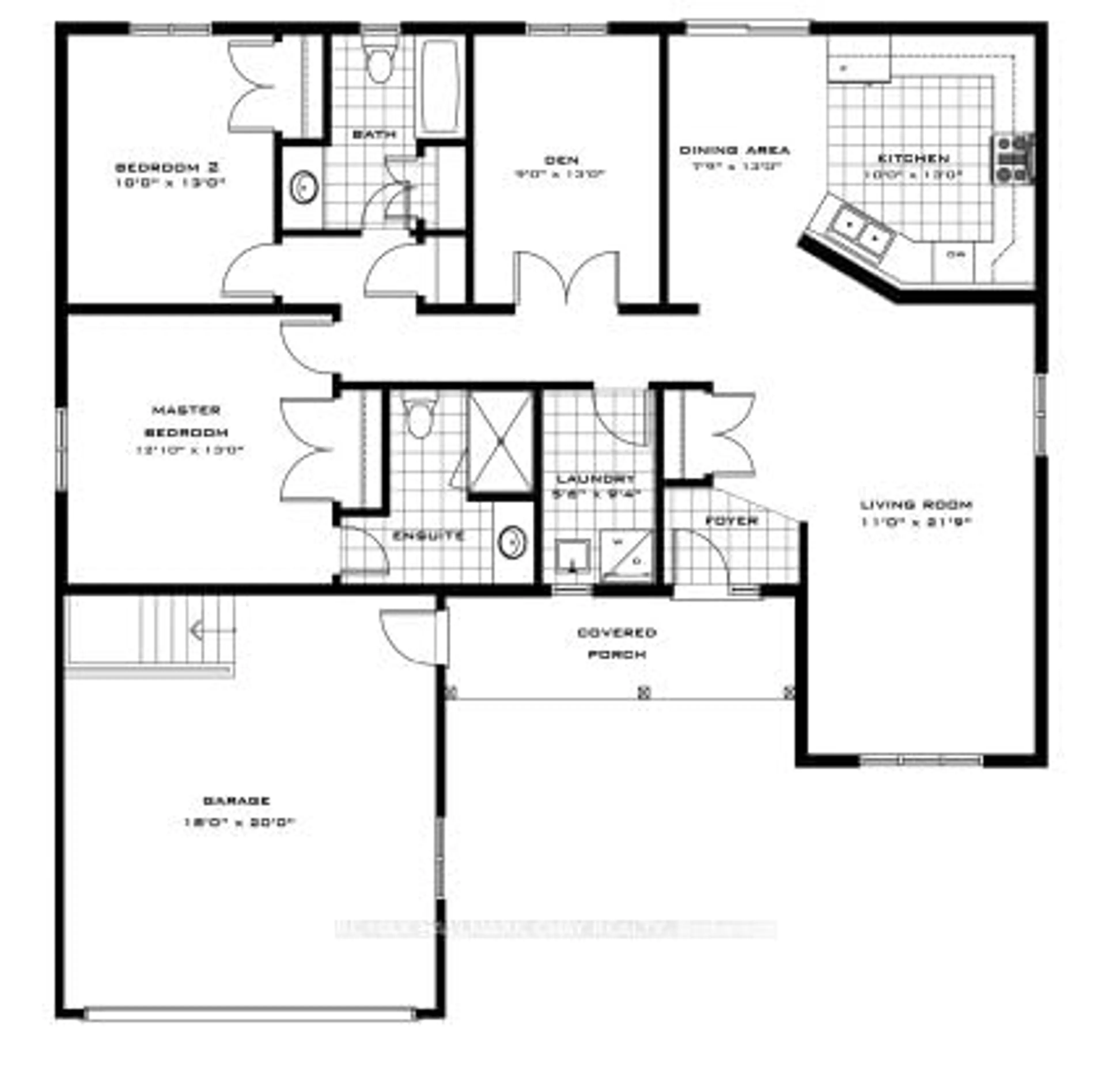 Floor plan for Lot 89A Reynolds Dr, Ramara Ontario L3V 0L3