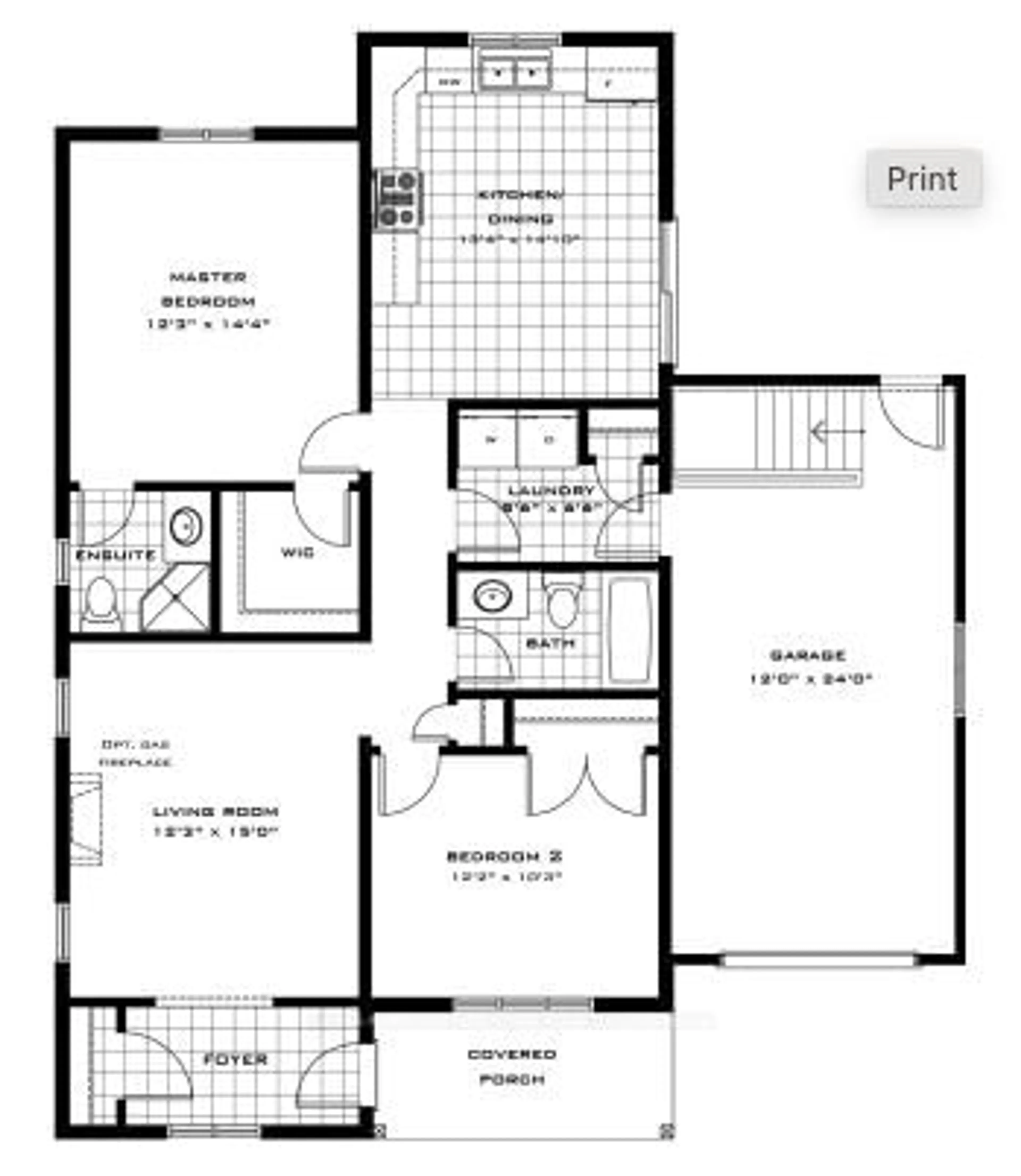 Floor plan for Lot 95A Reynolds Dr, Ramara Ontario L3V 0L3