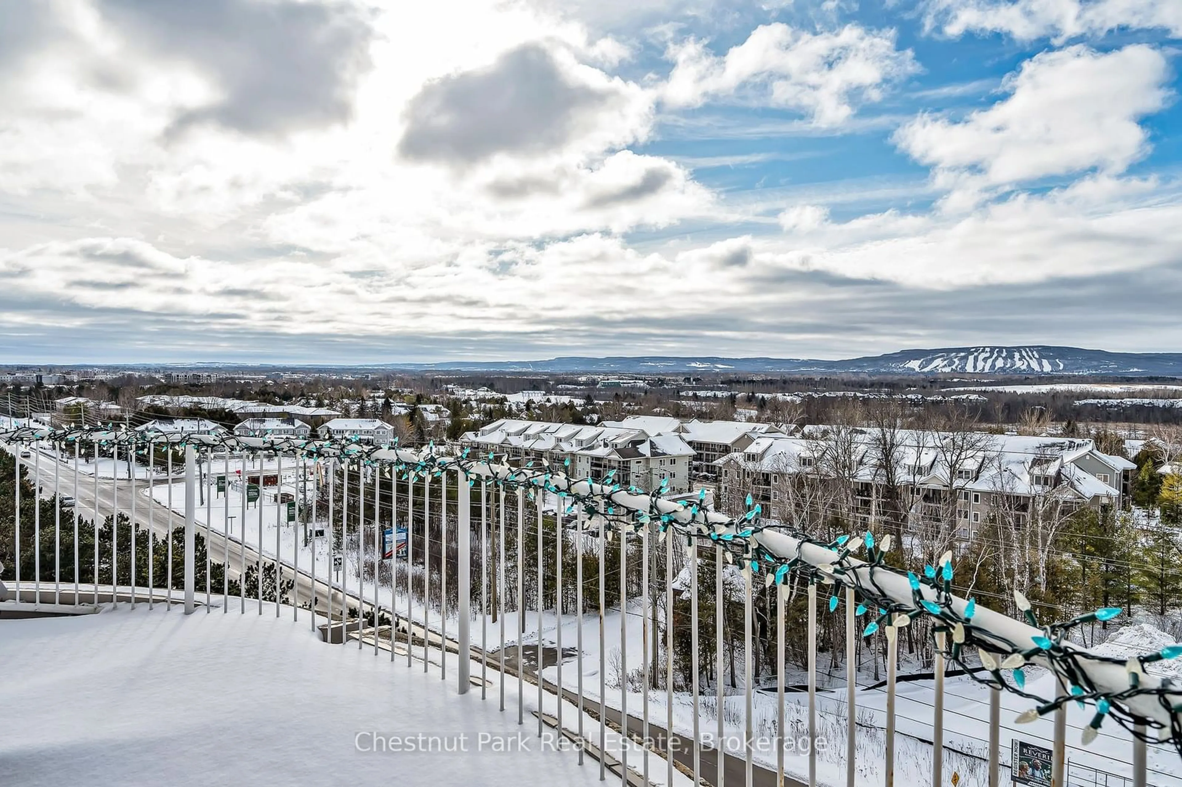 A pic from outside/outdoor area/front of a property/back of a property/a pic from drone, mountain view for 24 Ramblings Way #1001, Collingwood Ontario L9Y 5C6