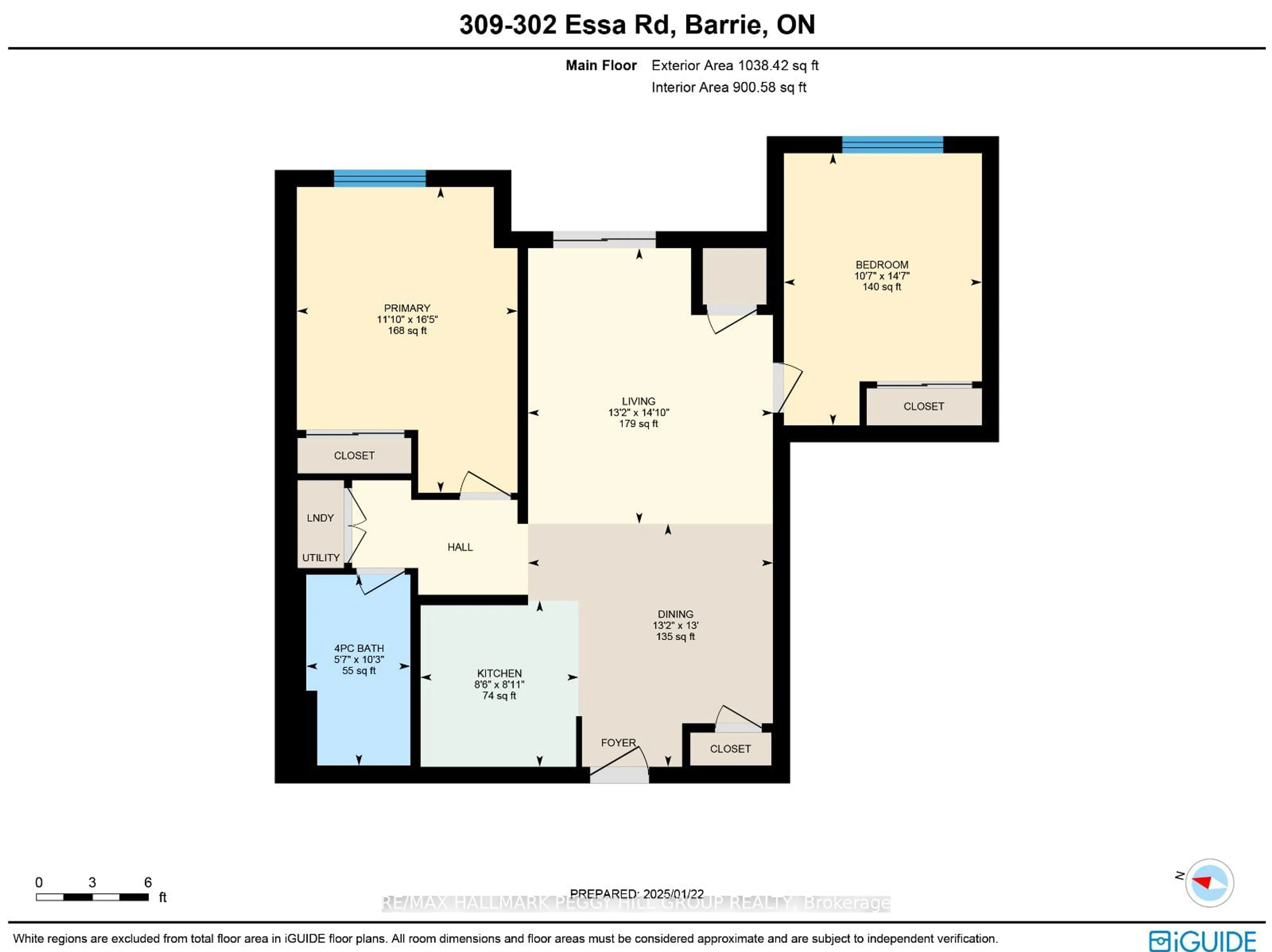 Floor plan for 302 Essa Rd #309, Barrie Ontario L9J 0H3