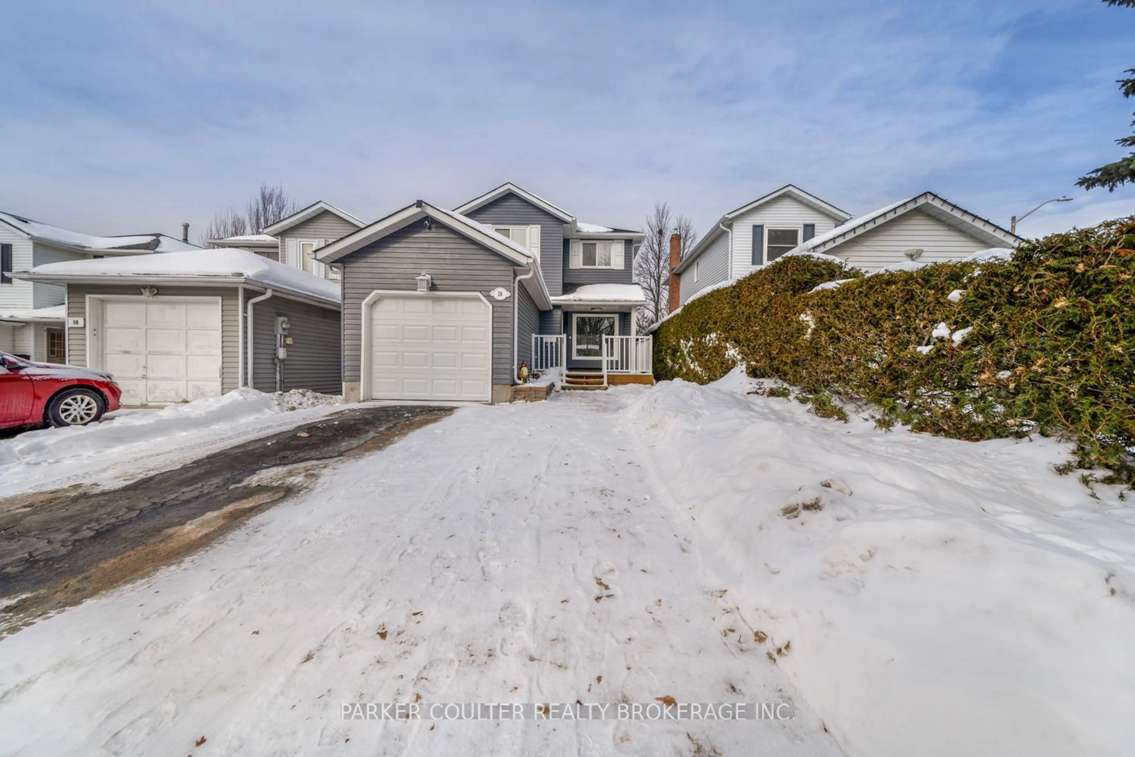 A pic from outside/outdoor area/front of a property/back of a property/a pic from drone, street for 58 D'ambrosio Dr, Barrie Ontario L4N 6V4