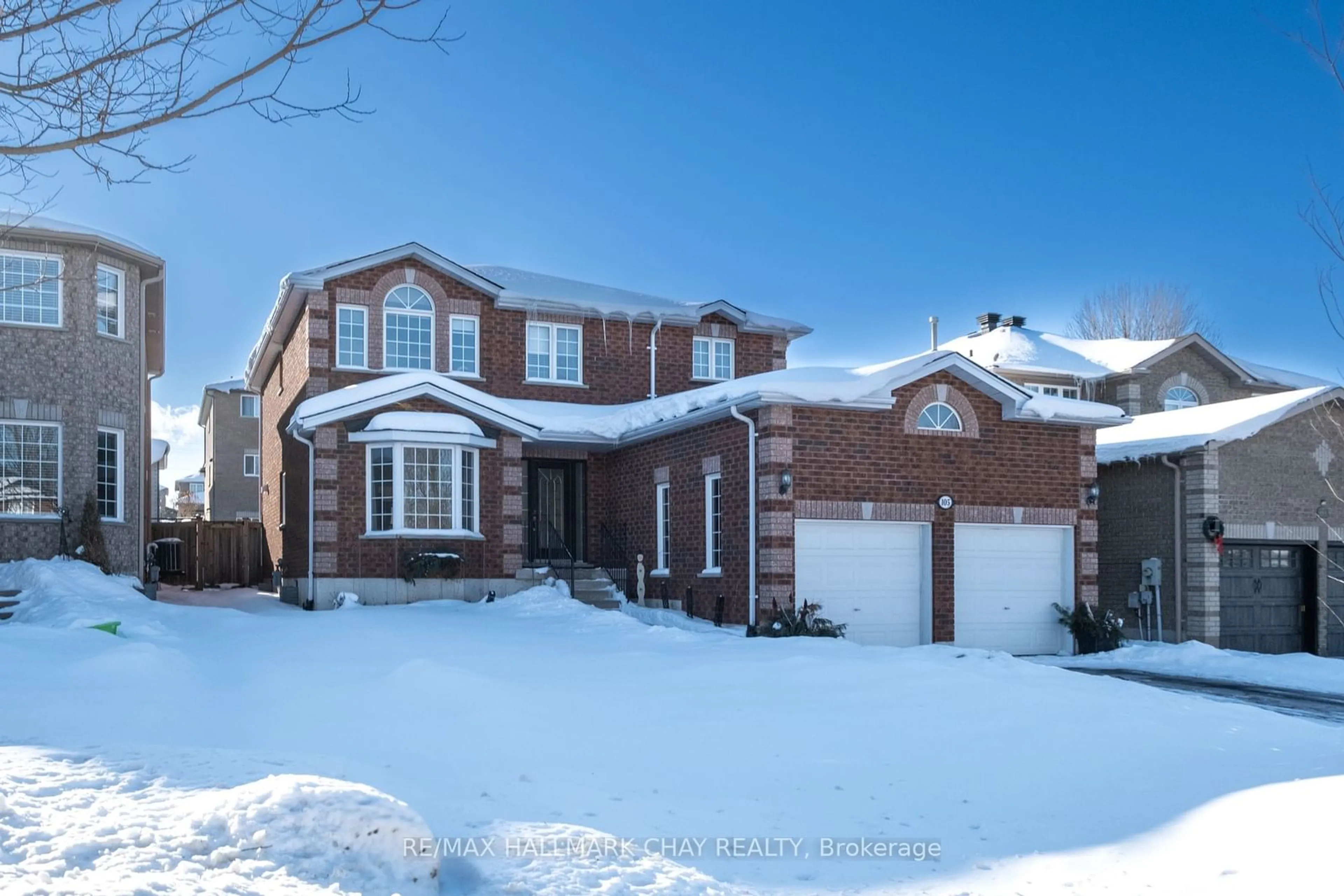 Home with brick exterior material, street for 105 Crompton Dr, Barrie Ontario L4M 6N9