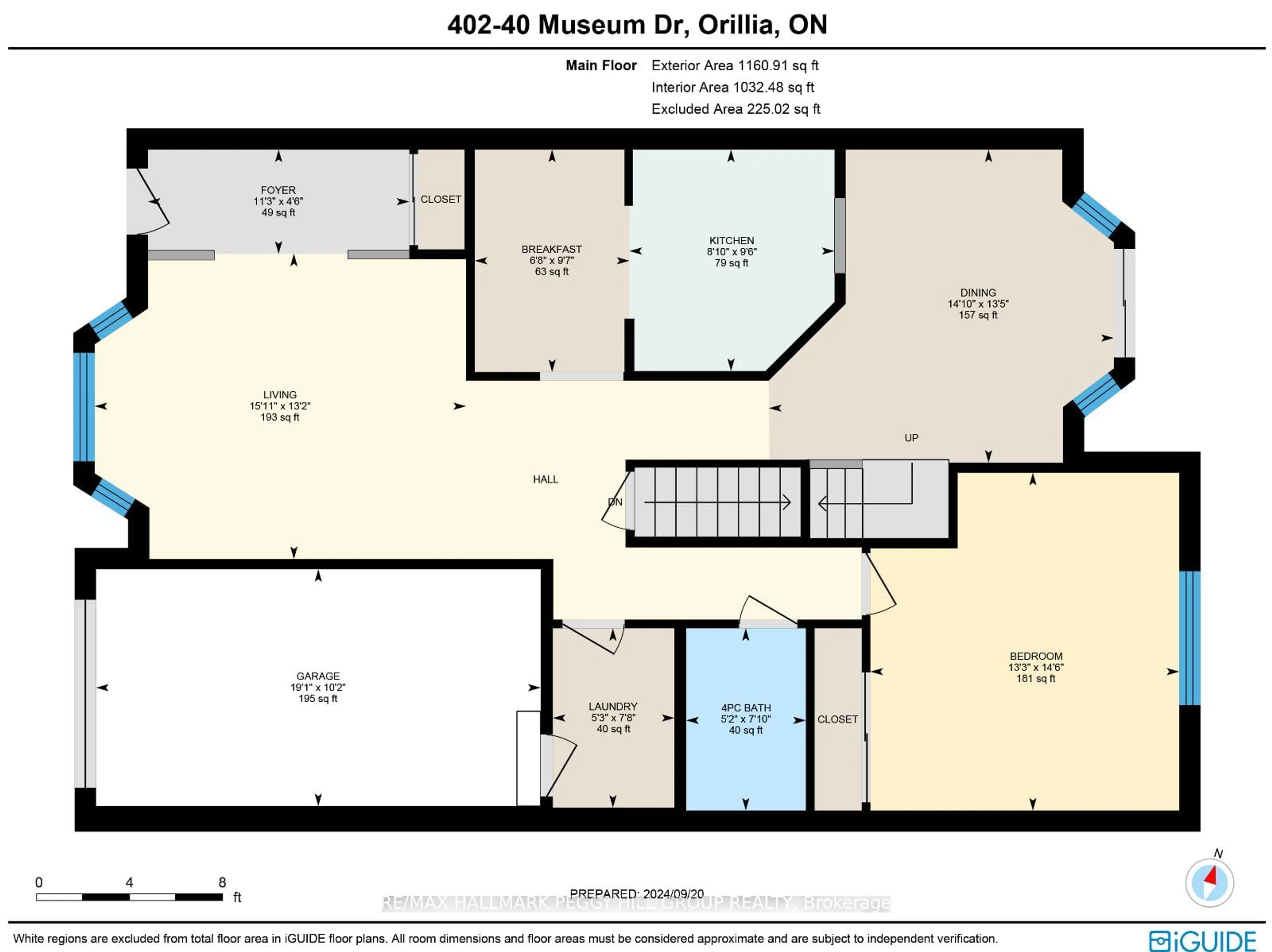 Floor plan for 40 Museum Dr #402, Orillia Ontario L3V 7T9