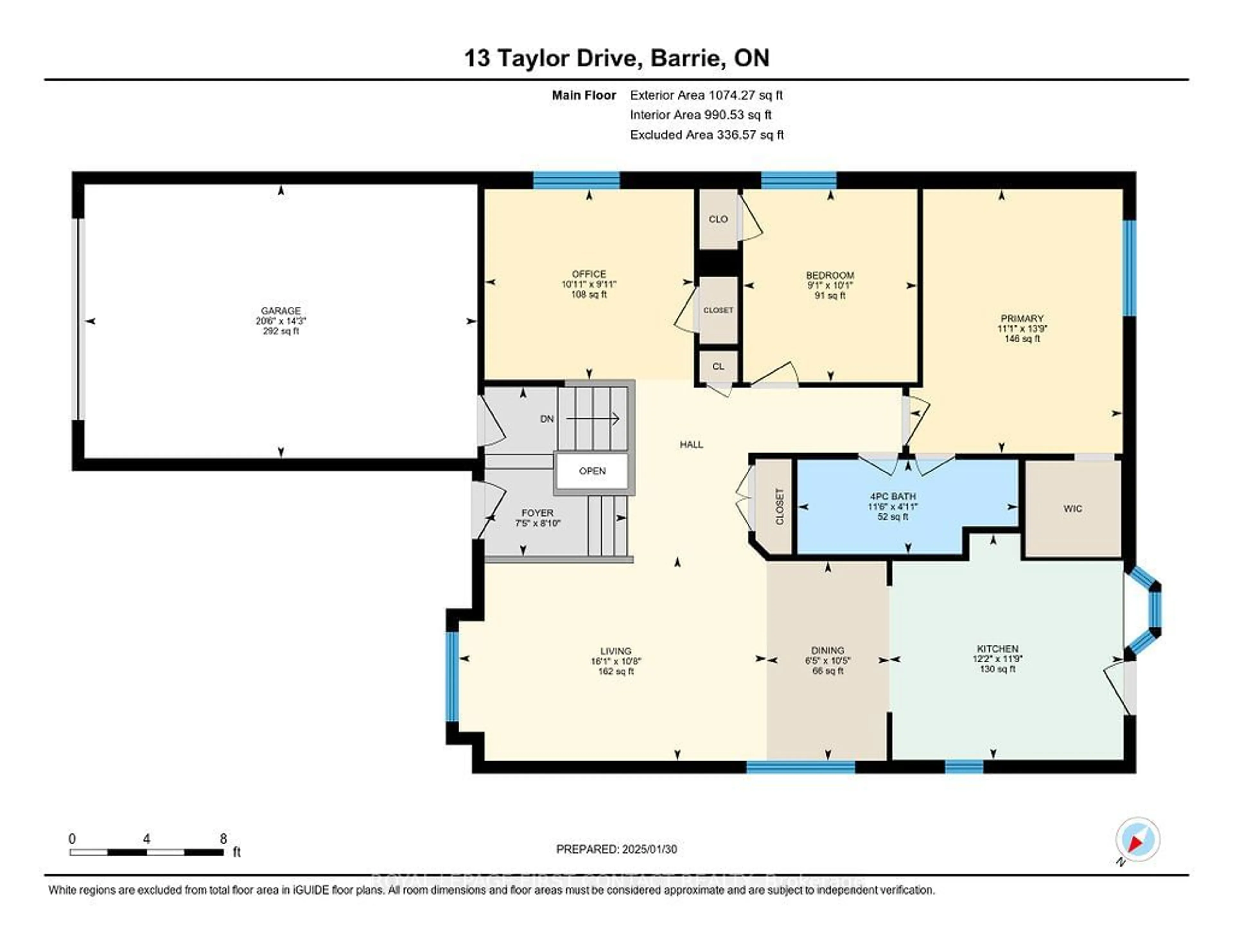 Floor plan for 13 Taylor Dr, Barrie Ontario L4N 8K7