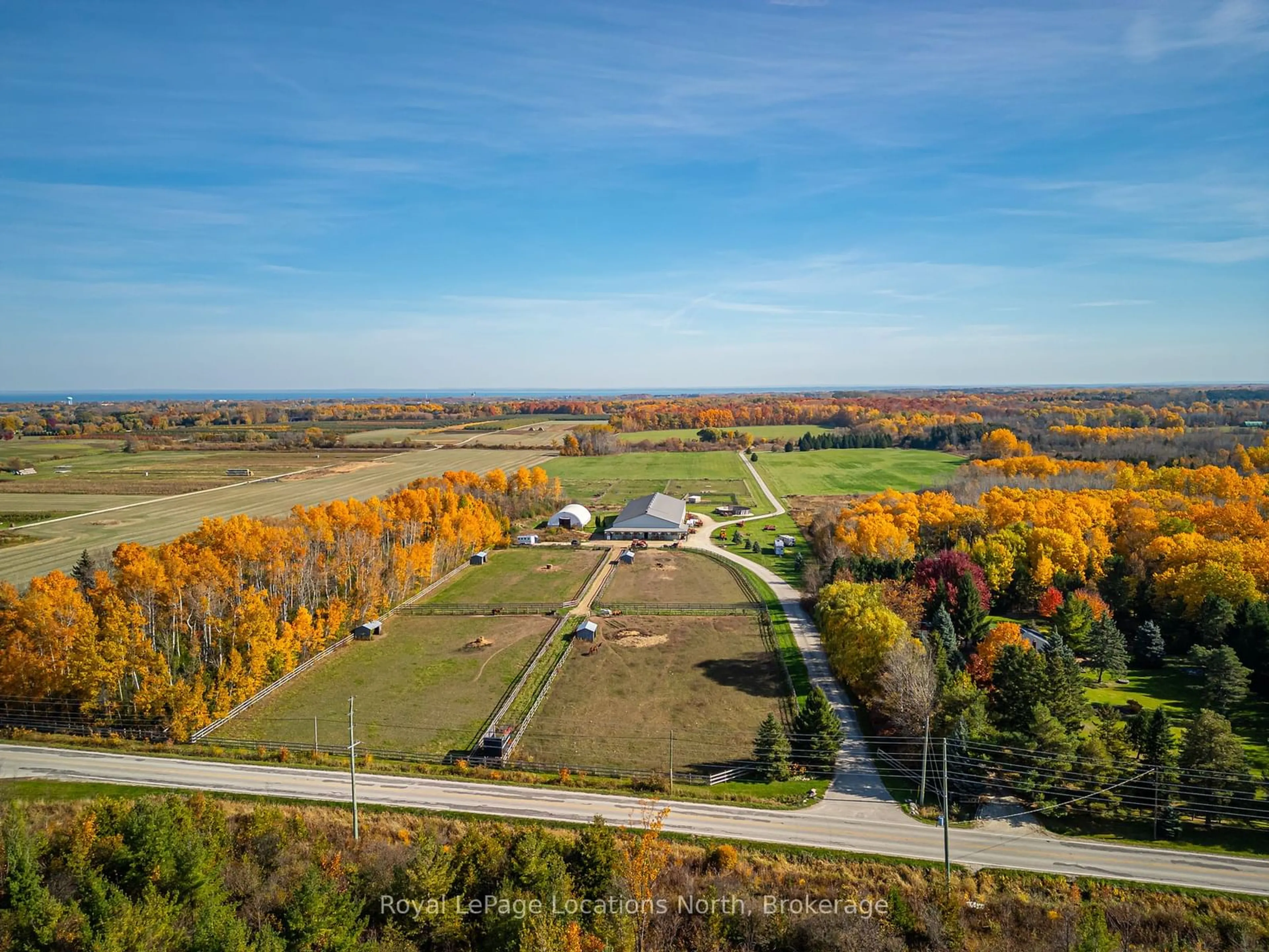 A pic from outside/outdoor area/front of a property/back of a property/a pic from drone, forest/trees view for 2623 Con 10 N Nottawasaga Rd, Clearview Ontario L9Y 3Y9