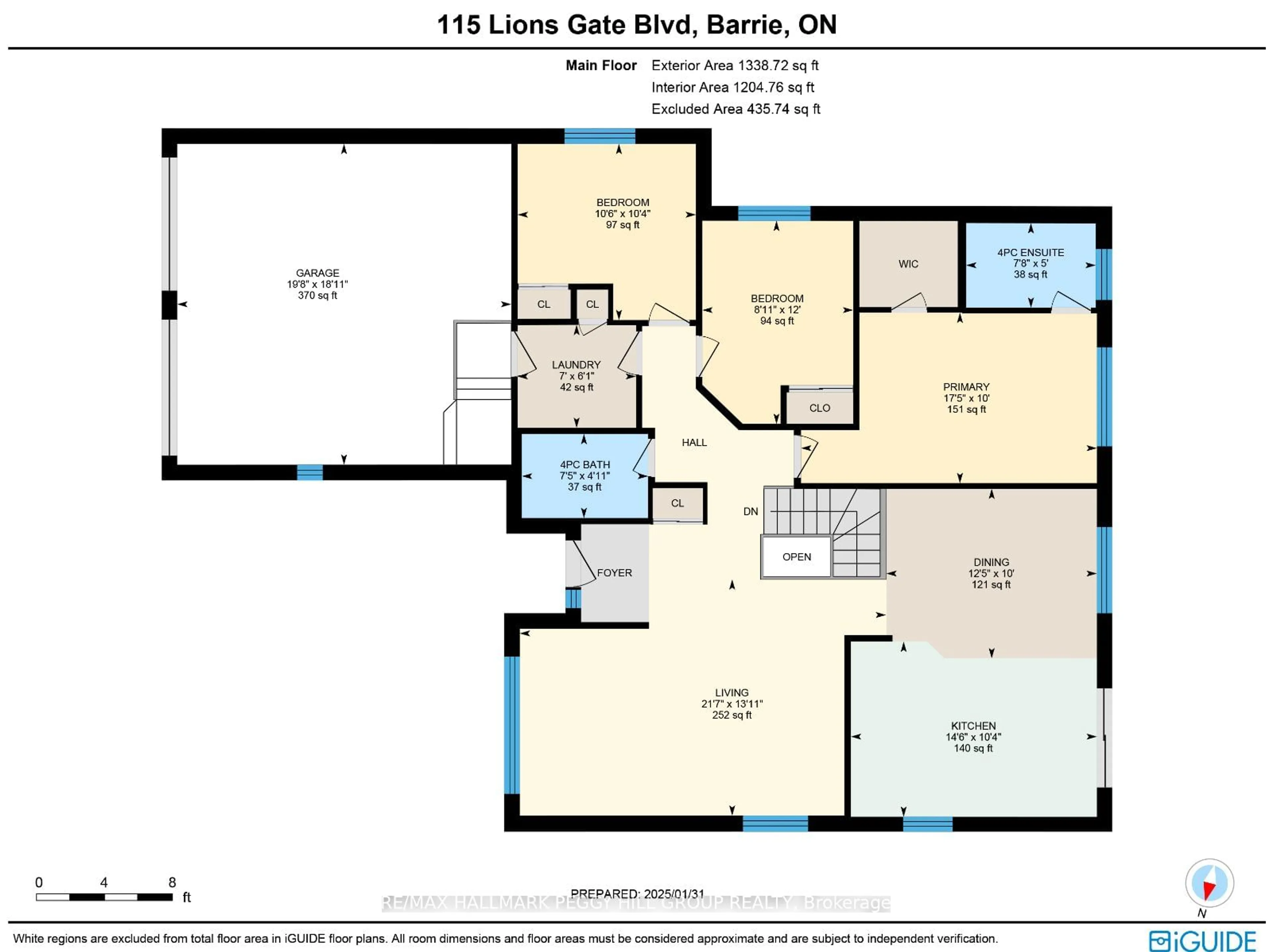 Floor plan for 115 Lion's Gate Blvd, Barrie Ontario L4M 7E5