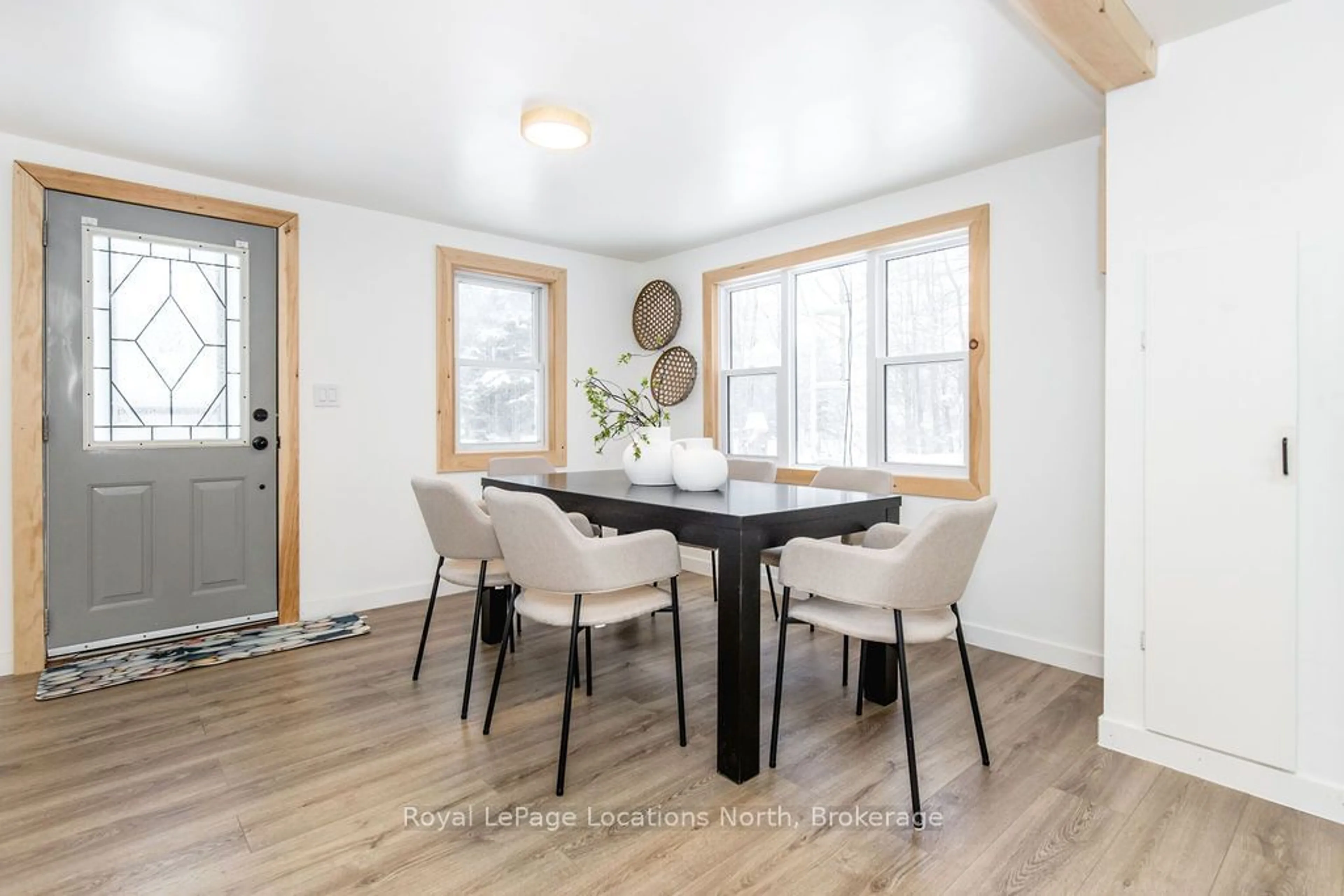 Dining room, wood/laminate floor for 80 Concession 8 Rd, Tiny Ontario L0L 2J0