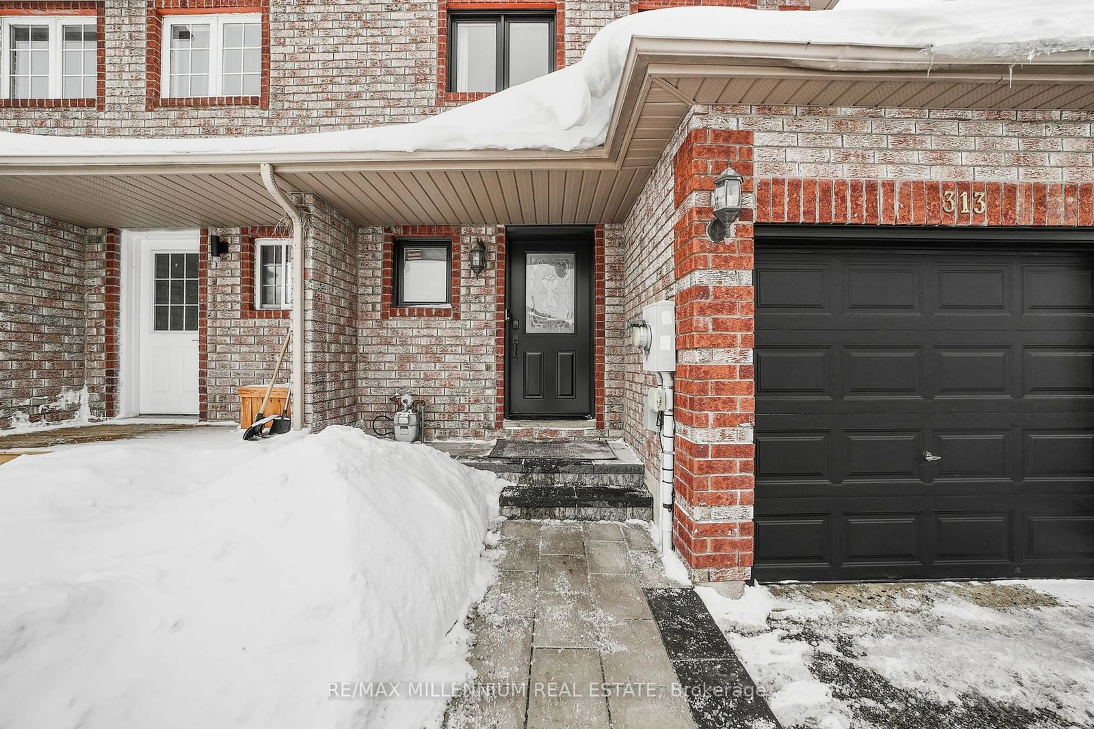 Home with brick exterior material, street for 313 Dunsmore Lane, Barrie Ontario L4M 7A8