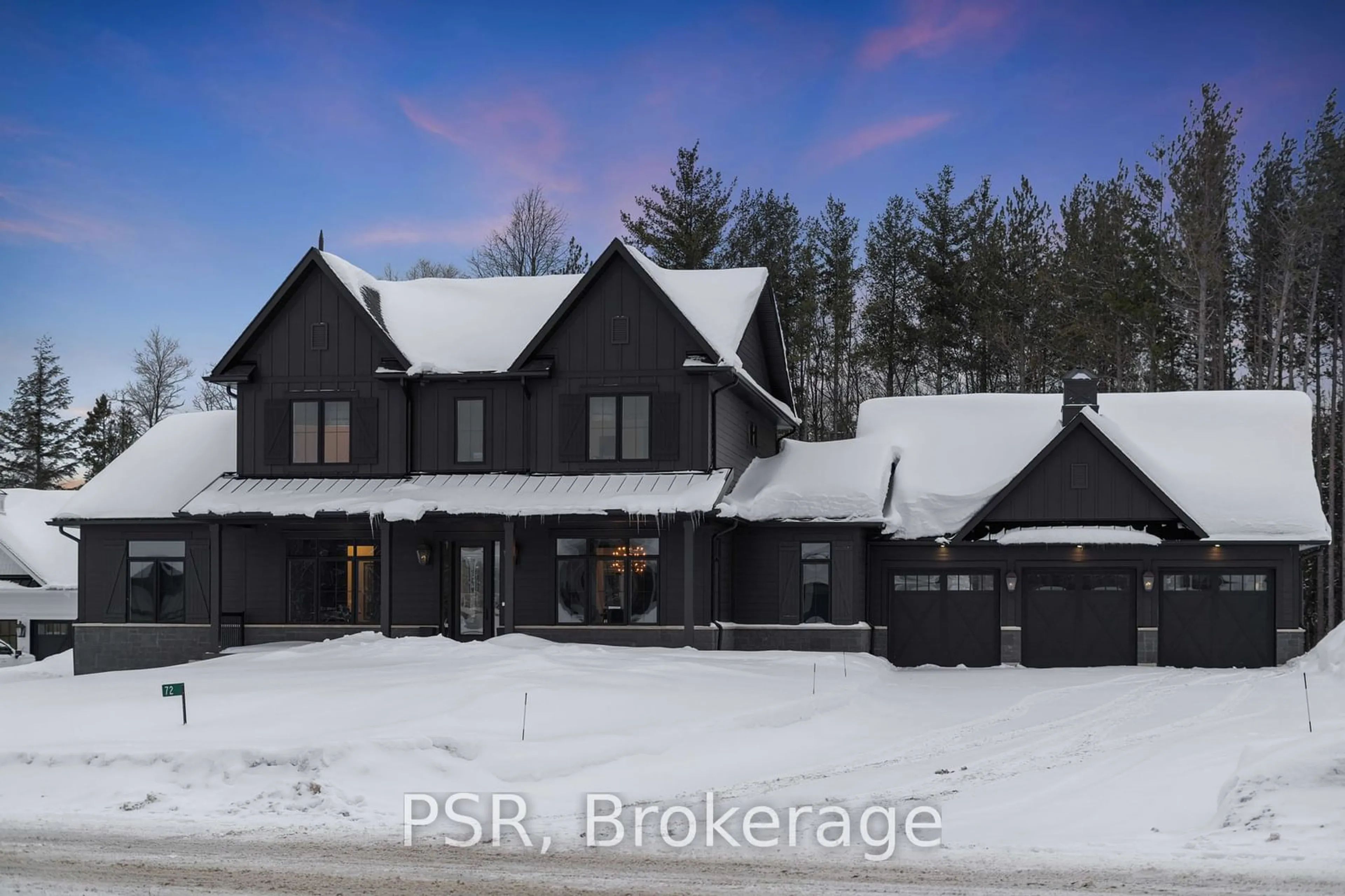 A pic from outside/outdoor area/front of a property/back of a property/a pic from drone, street for 72 Georgian Grande Dr, Oro-Medonte Ontario L0K 1E0