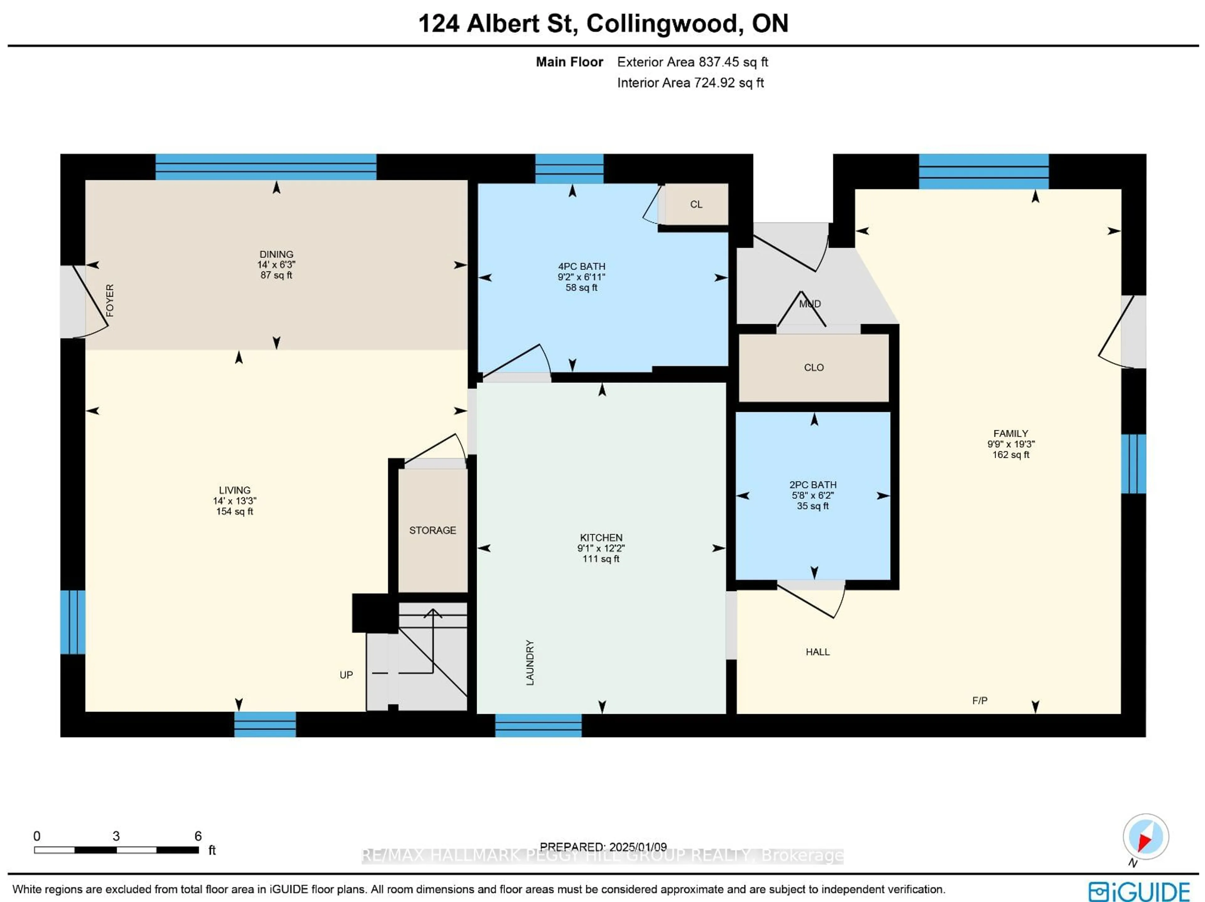 Floor plan for 124 Albert St, Collingwood Ontario L9Y 3Y2