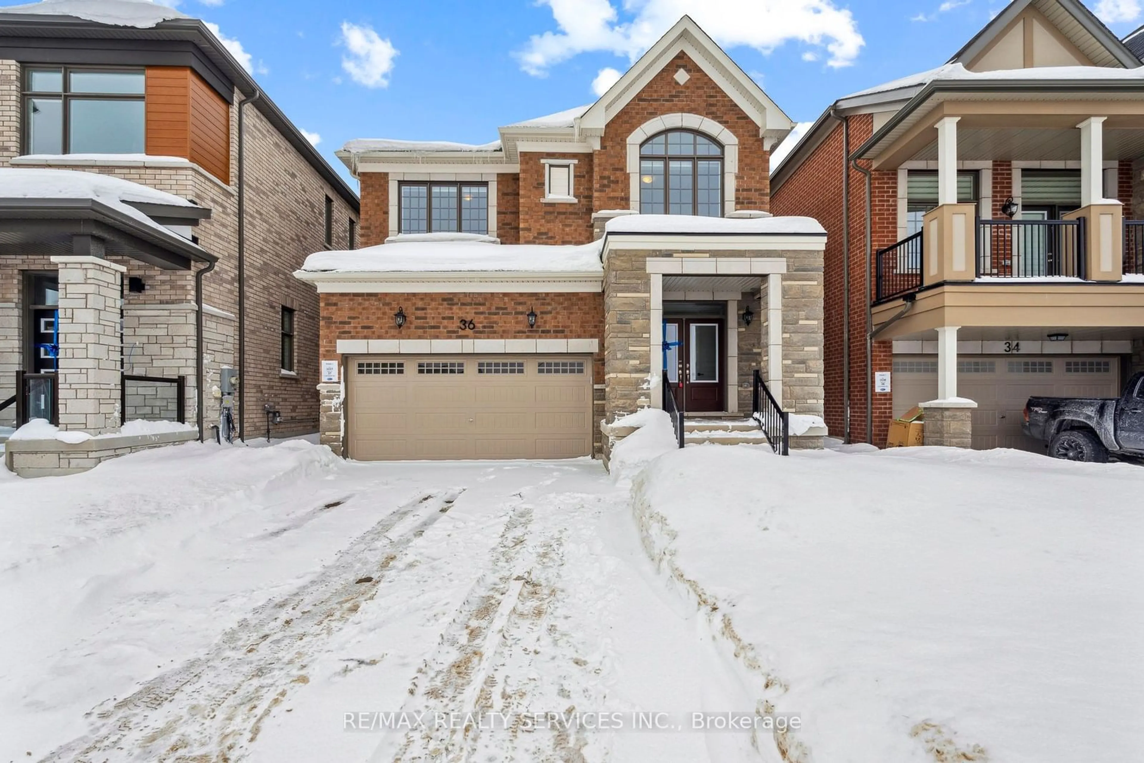 Home with brick exterior material, street for 36 Betterridge Tr, Barrie Ontario L9J 0Z6