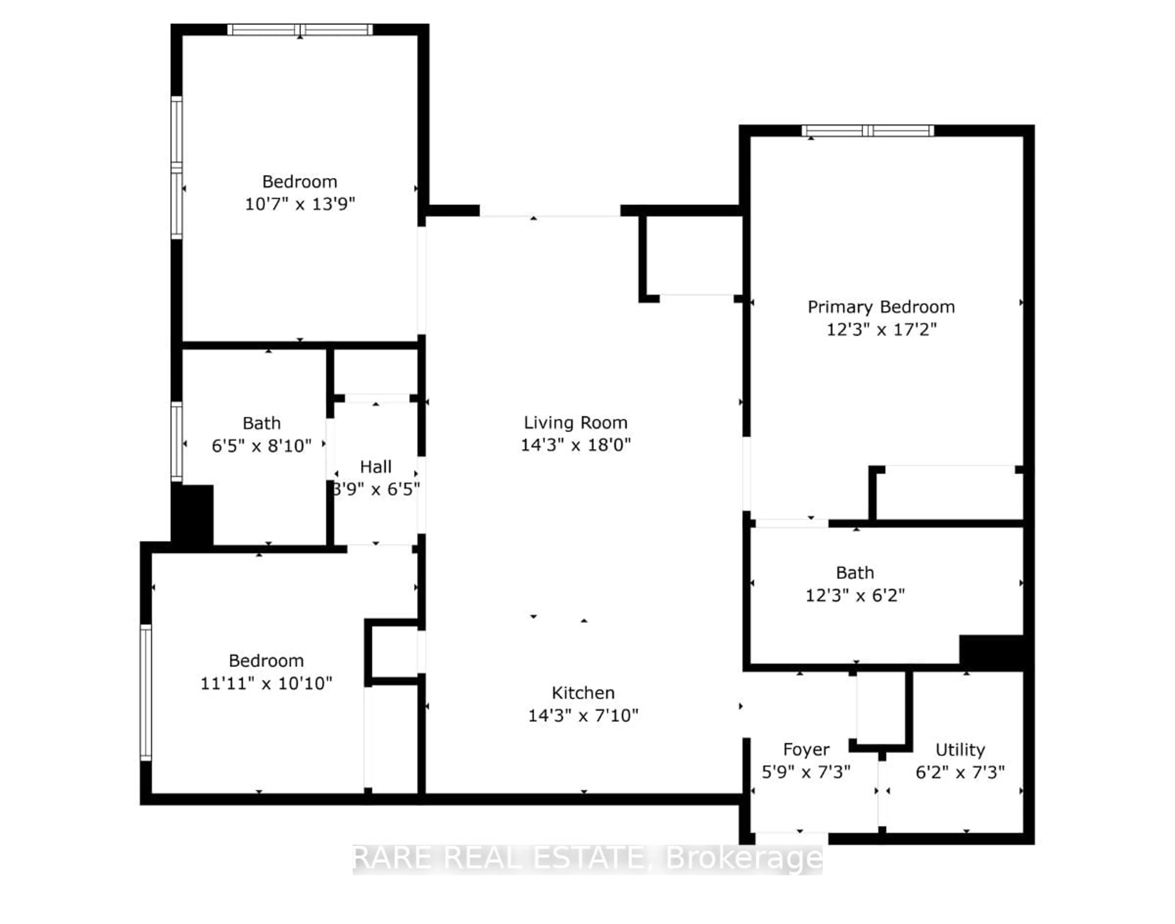 Floor plan for 299 Cundles Rd #102, Barrie Ontario L4M 0K9