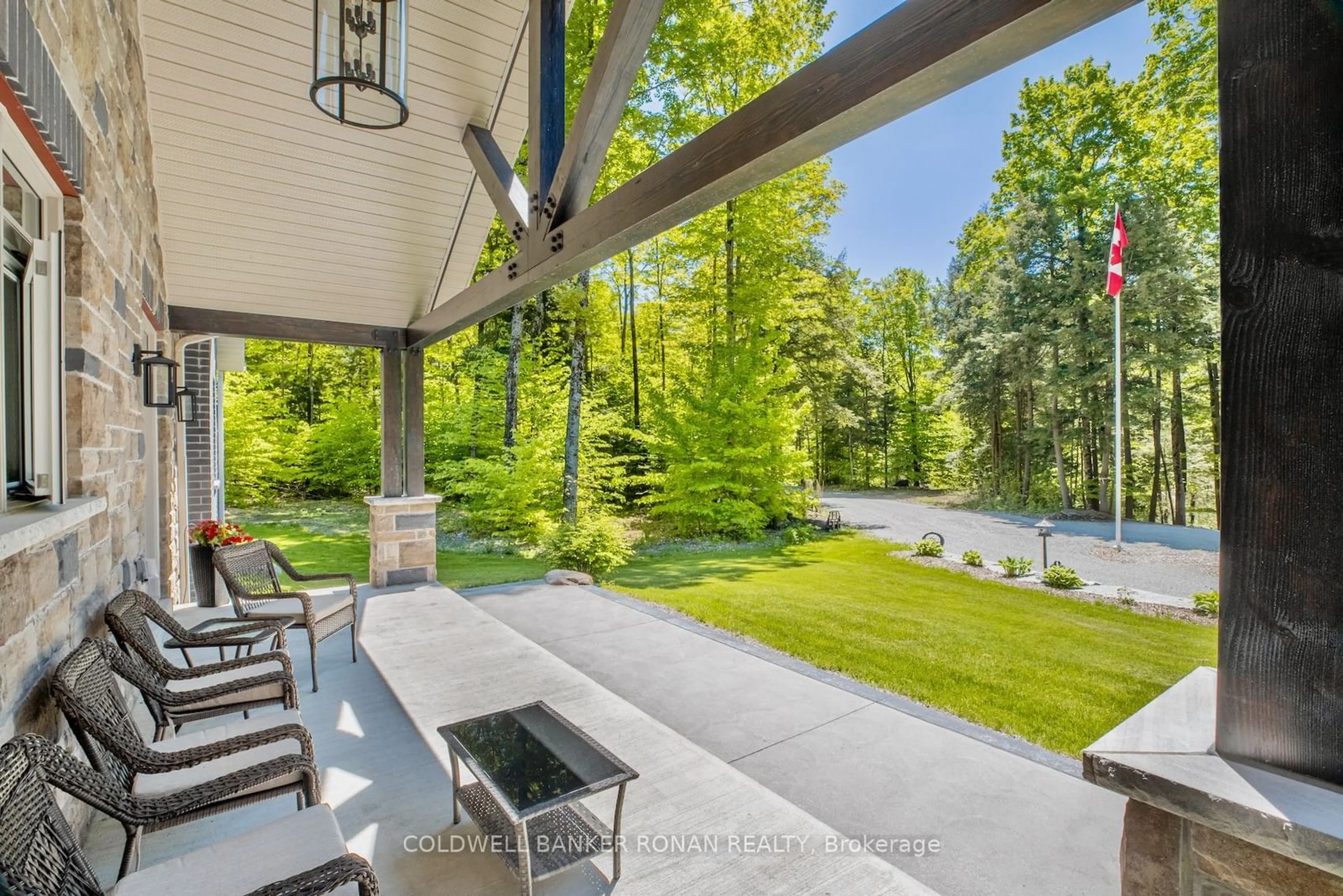 Patio, forest/trees view for 850 Tiny Beaches Rd, Tiny Ontario L9M 0M1