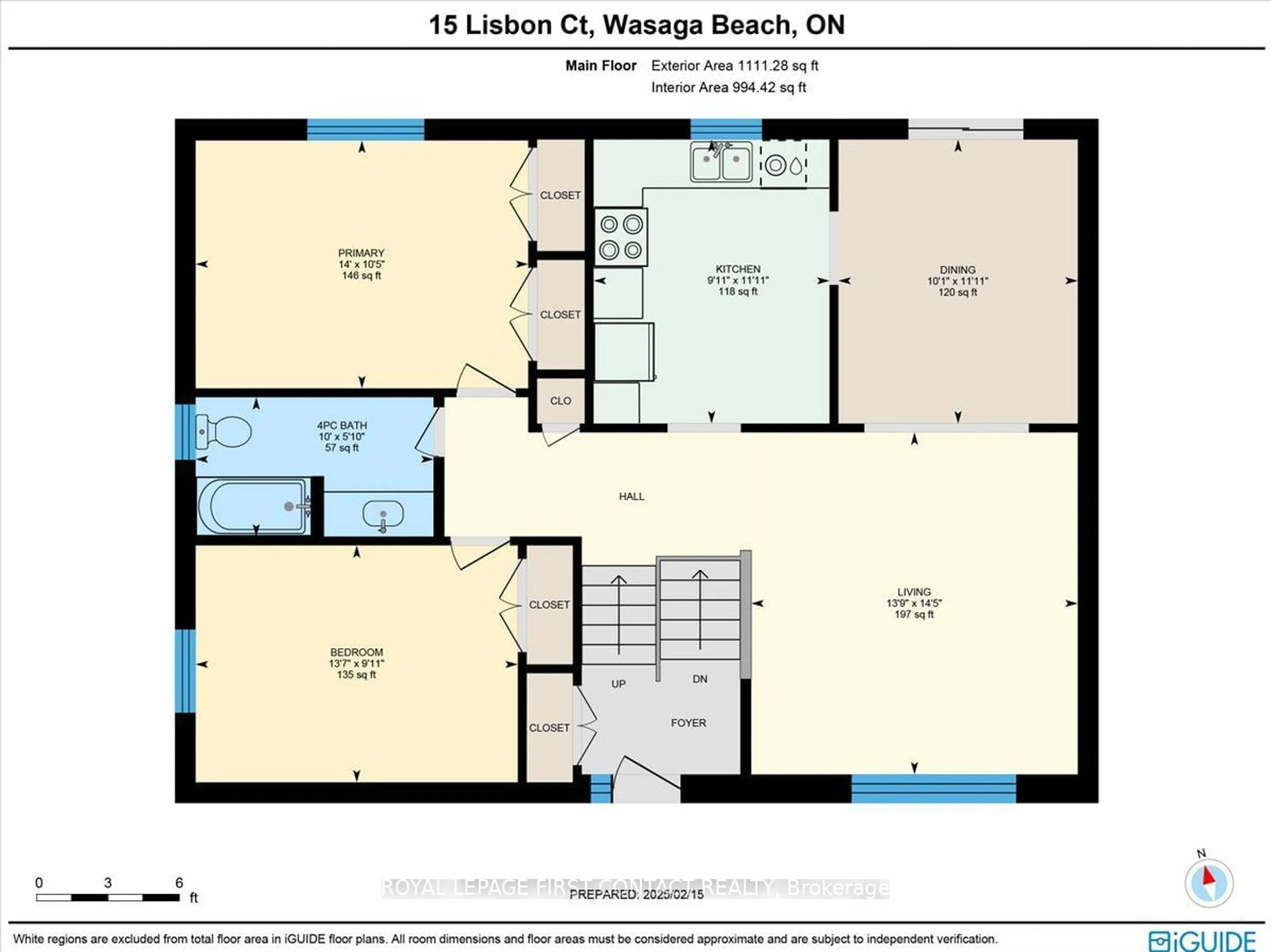 Floor plan for 15 Lisbon Crt, Wasaga Beach Ontario L9Z 1L2