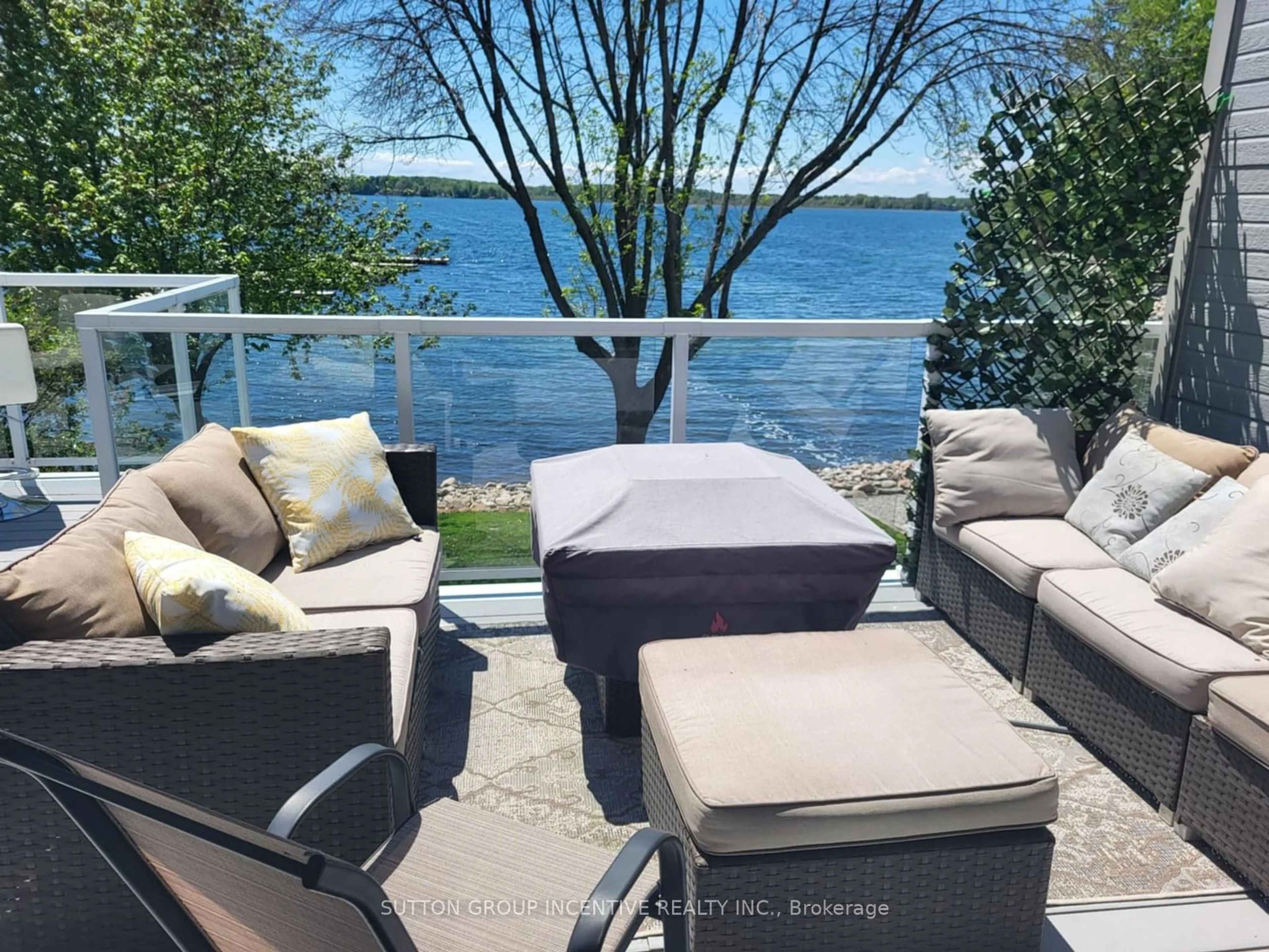 Patio, water/lake/river/ocean view for 603 Atherley Rd #211, Orillia Ontario L3V 7L5