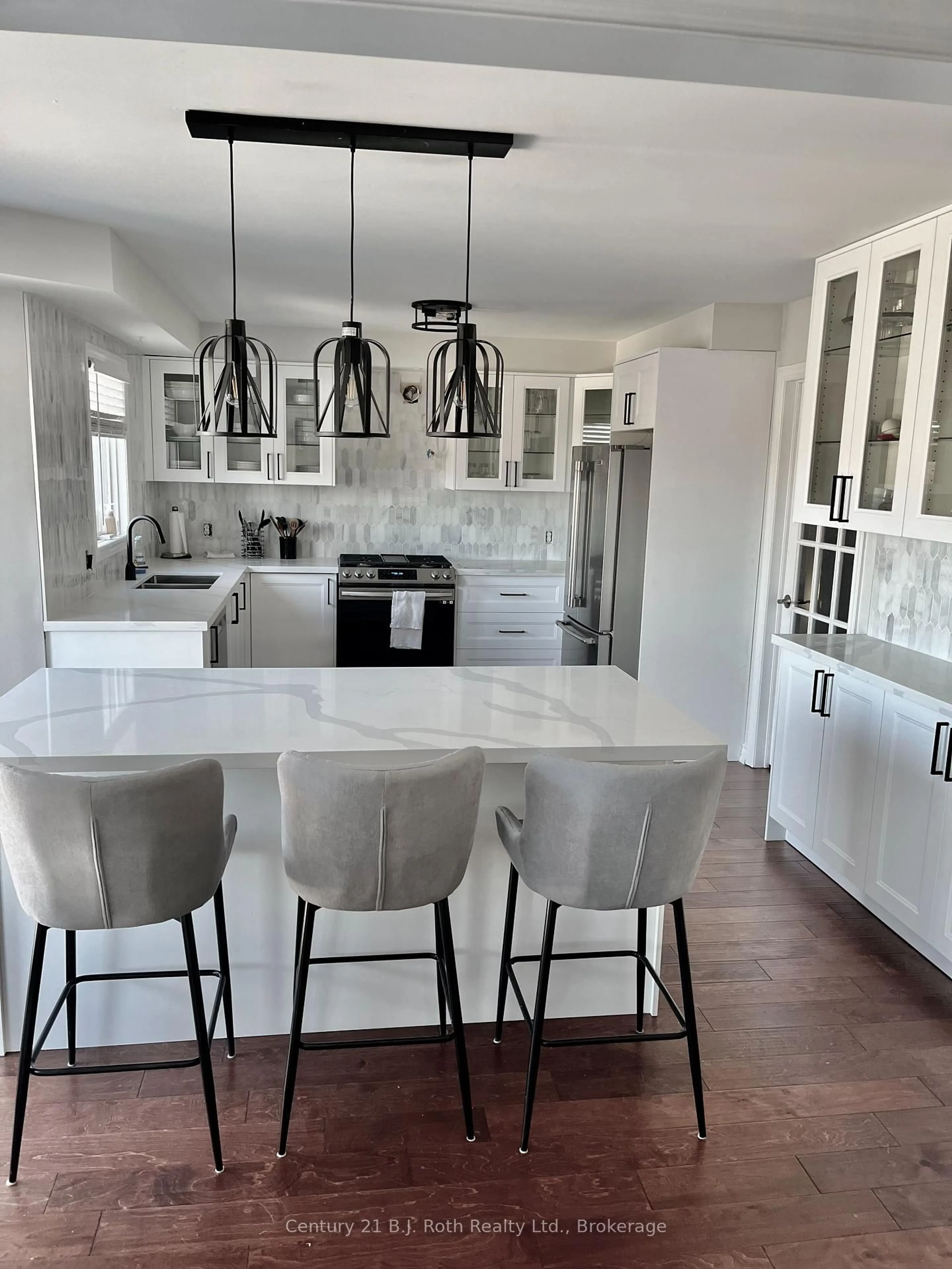 Contemporary kitchen, ceramic/tile floor for 203 Ferndale Dr, Barrie Ontario L4N 8A1