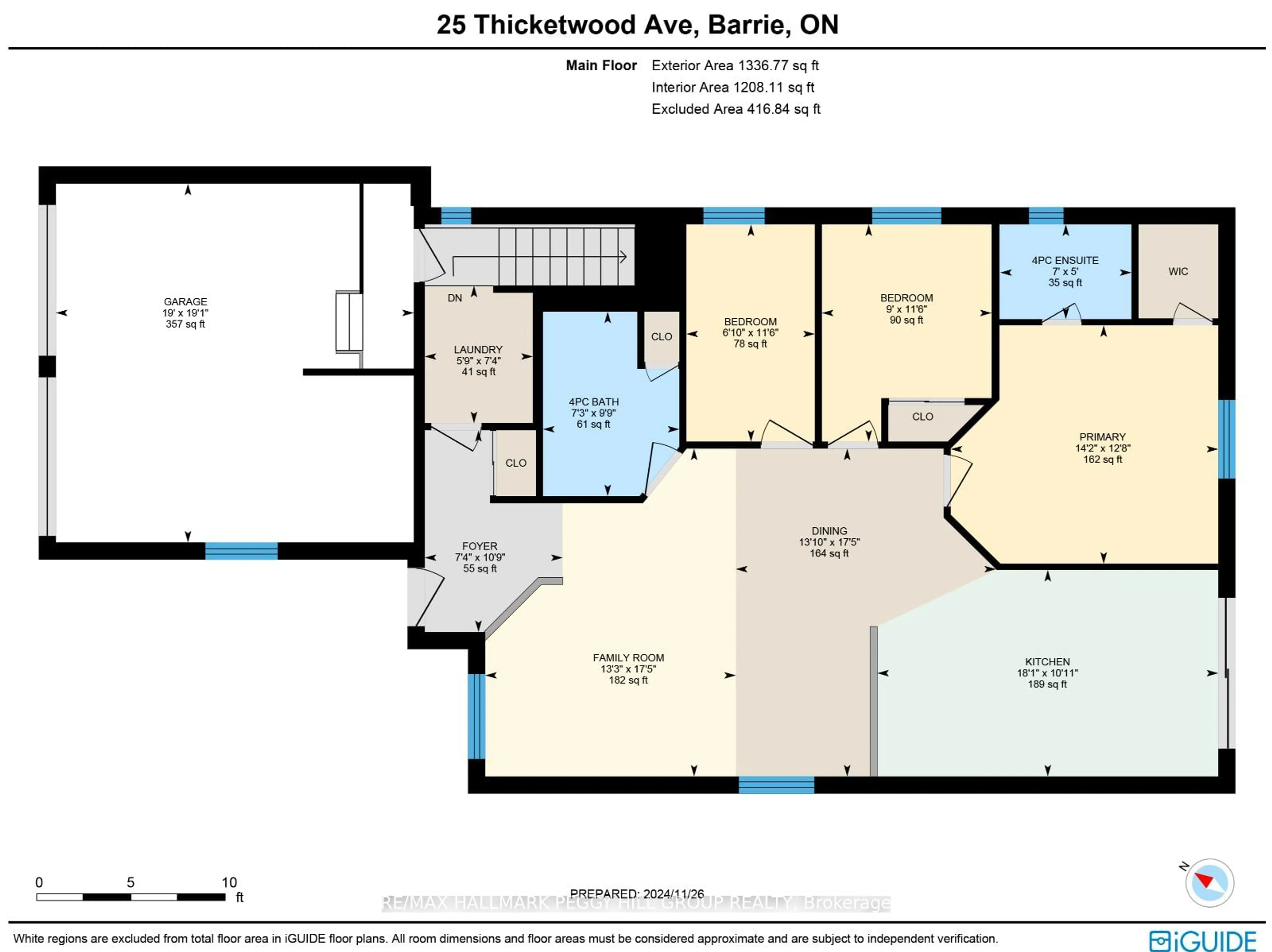 Floor plan for 25 Thicketwood Ave, Barrie Ontario L4N 5Y3