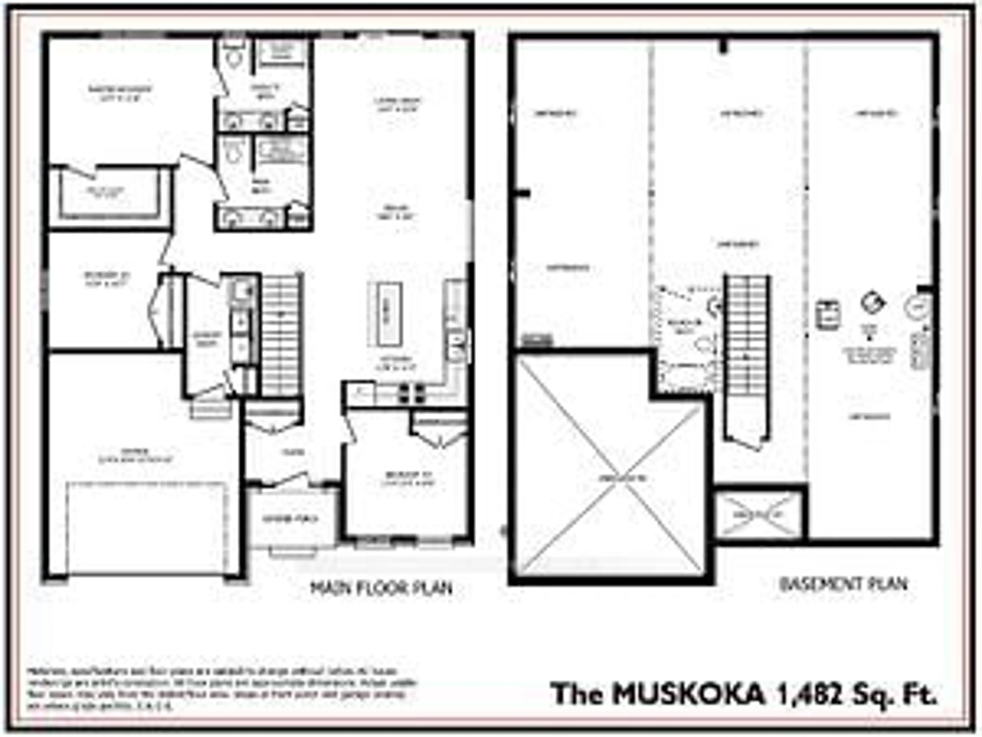 Floor plan for Lot 36 Harold Ave, Severn Ontario L0K 1E0