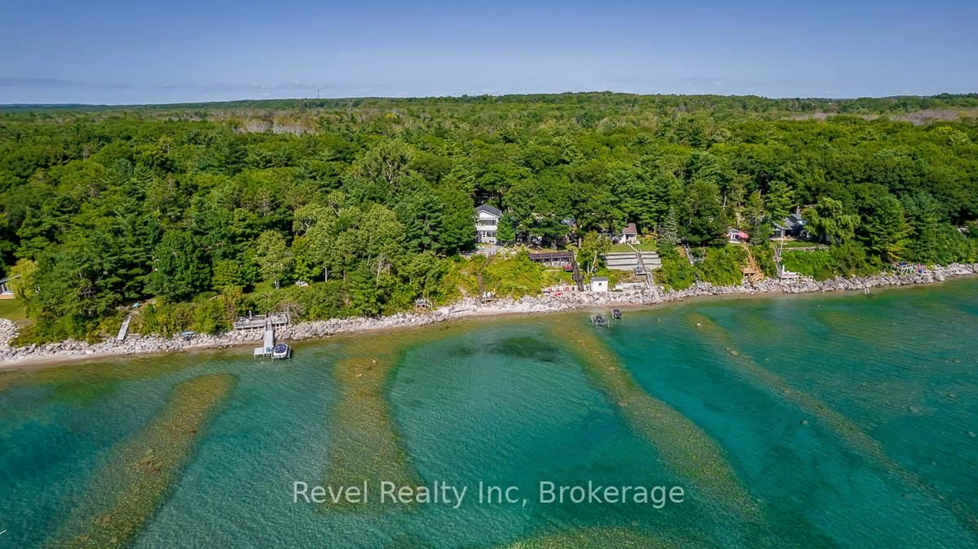 A pic from outside/outdoor area/front of a property/back of a property/a pic from drone, water/lake/river/ocean view for 8 WILLOW Dr, Tiny Ontario L0L 1P0