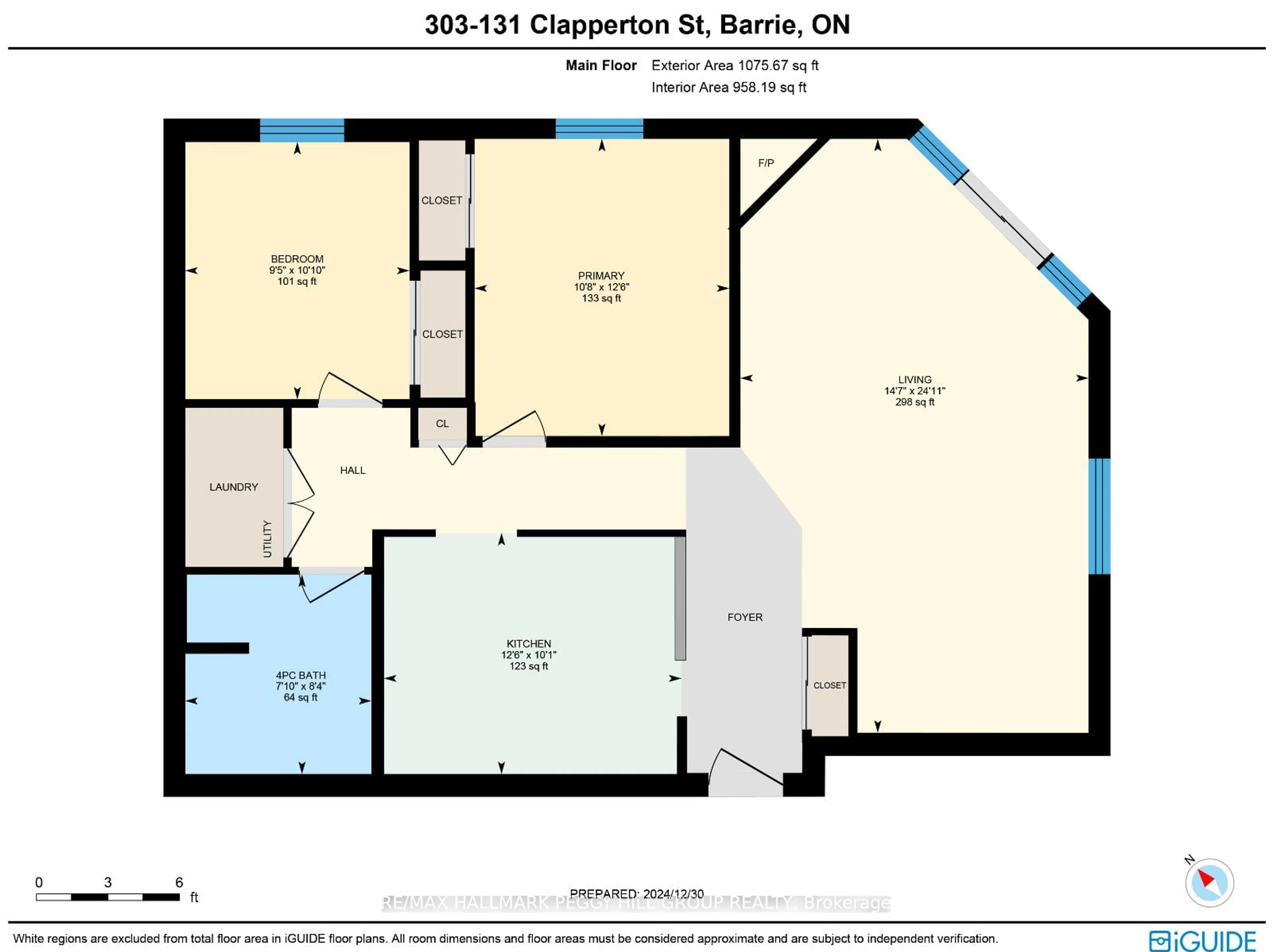 Floor plan for 131 Clapperton St #303, Barrie Ontario L4M 3G3