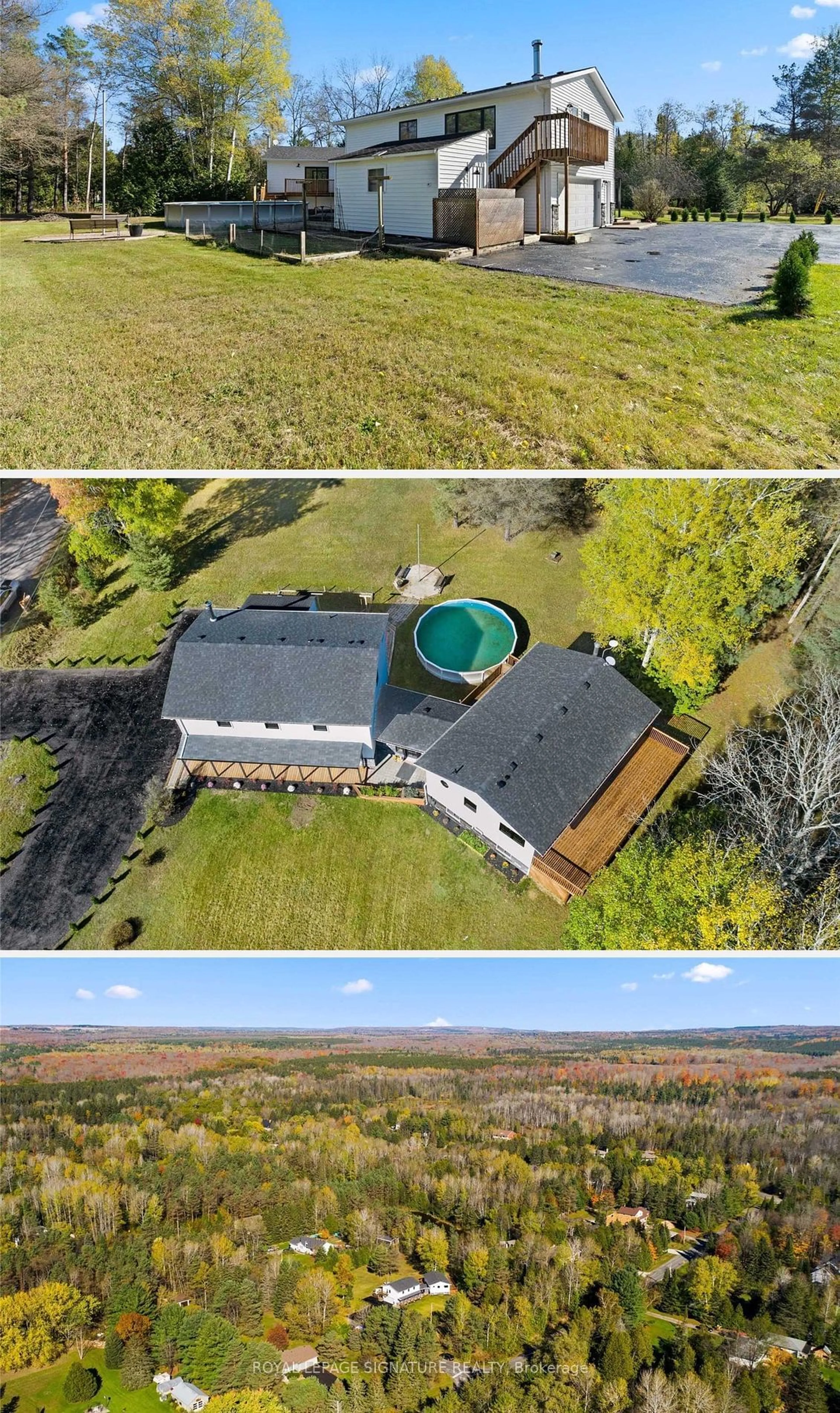 A pic from outside/outdoor area/front of a property/back of a property/a pic from drone, water/lake/river/ocean view for 20 HILLVIEW Cres, Springwater Ontario L0L 1X0