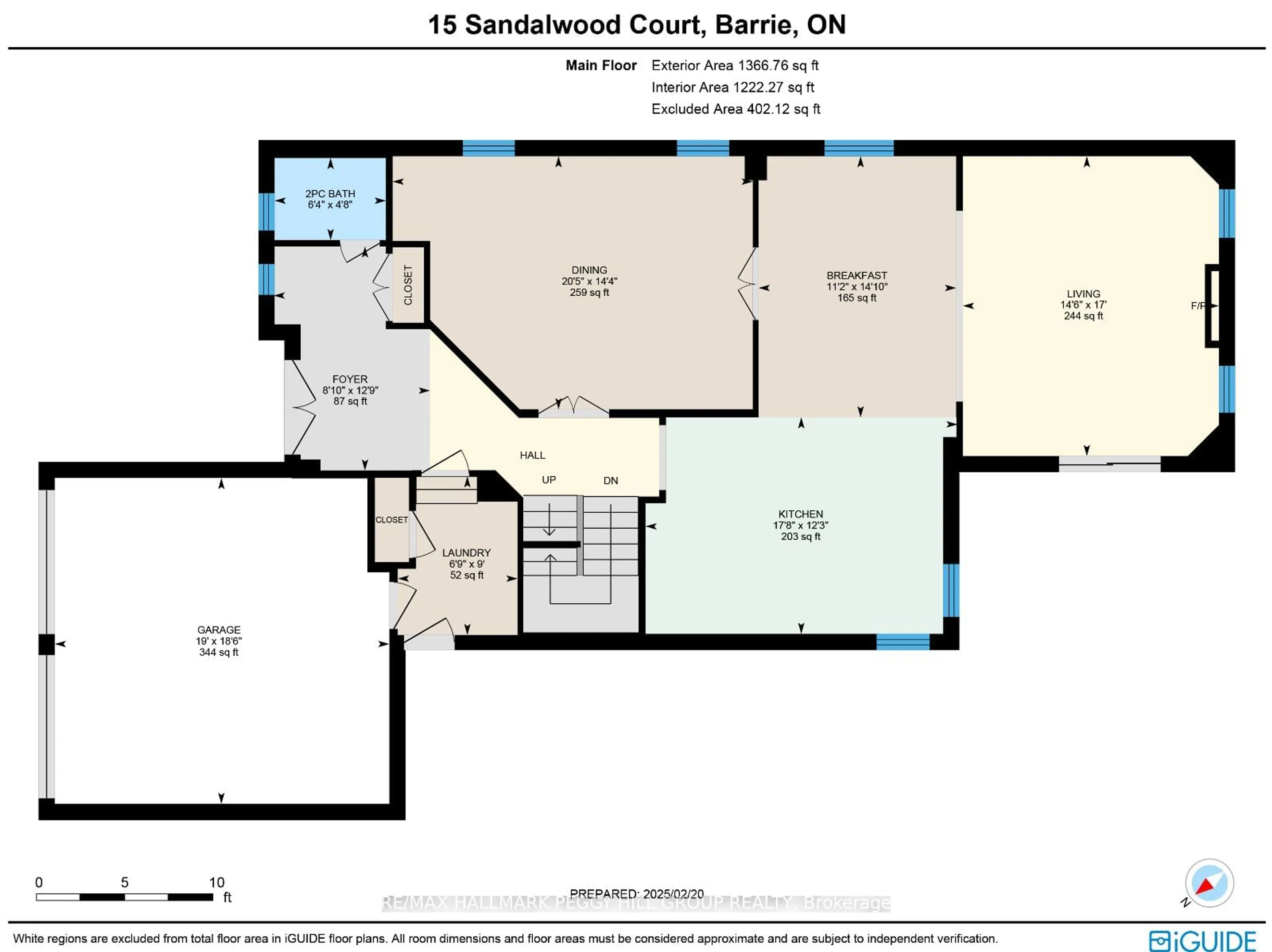 Floor plan for 15 Sandalwood Crt, Barrie Ontario L4N 0G8