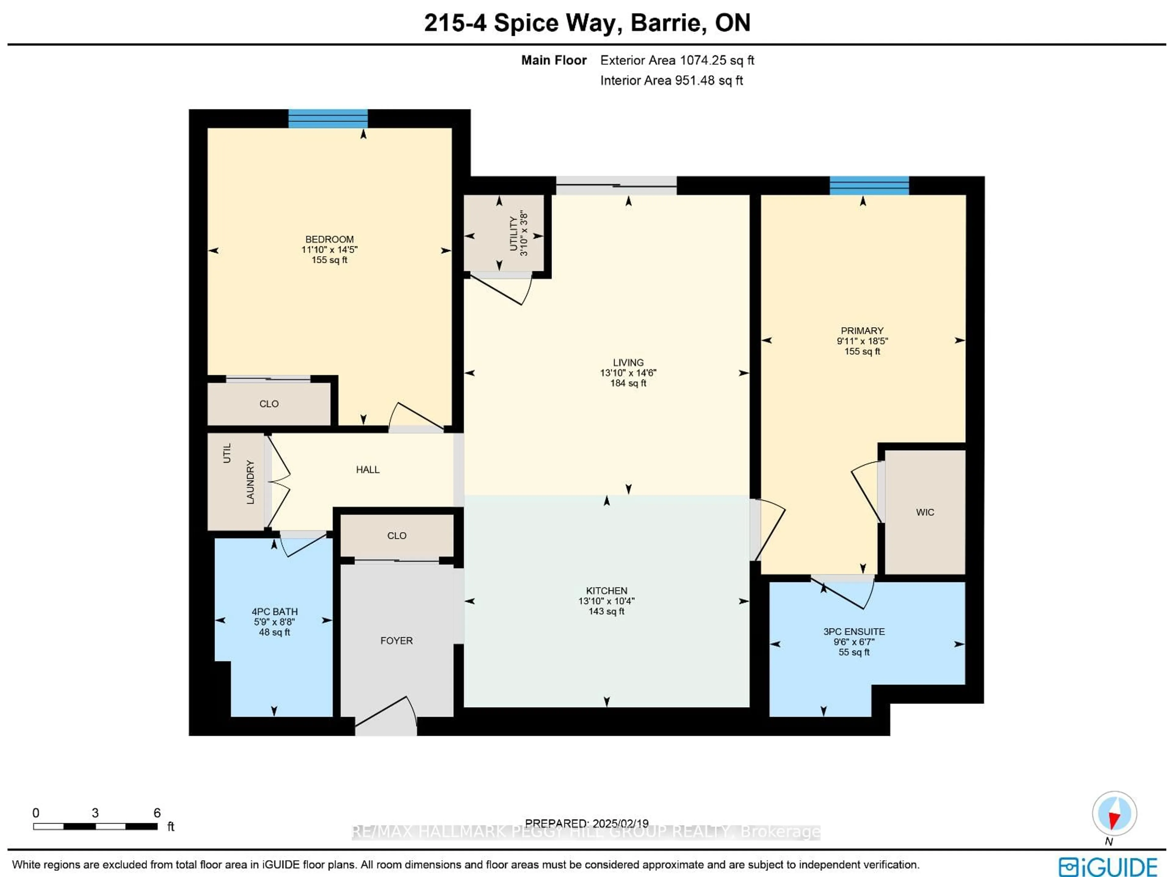 Floor plan for 4 Spice Way #215, Barrie Ontario L9J 0M2