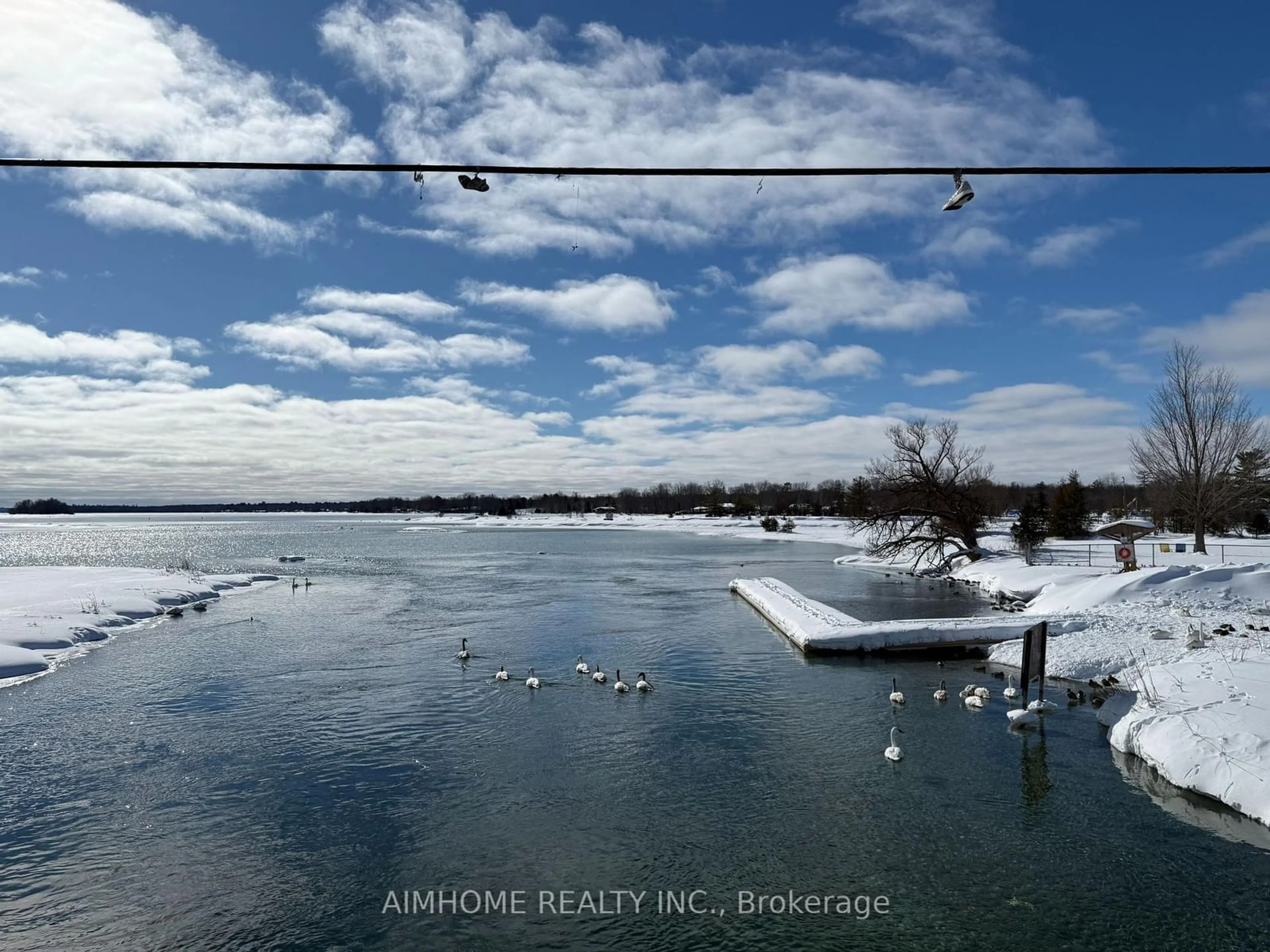 A pic from outside/outdoor area/front of a property/back of a property/a pic from drone, water/lake/river/ocean view for 4359 Hepinstall Landing, Severn Ontario L0K 2B0