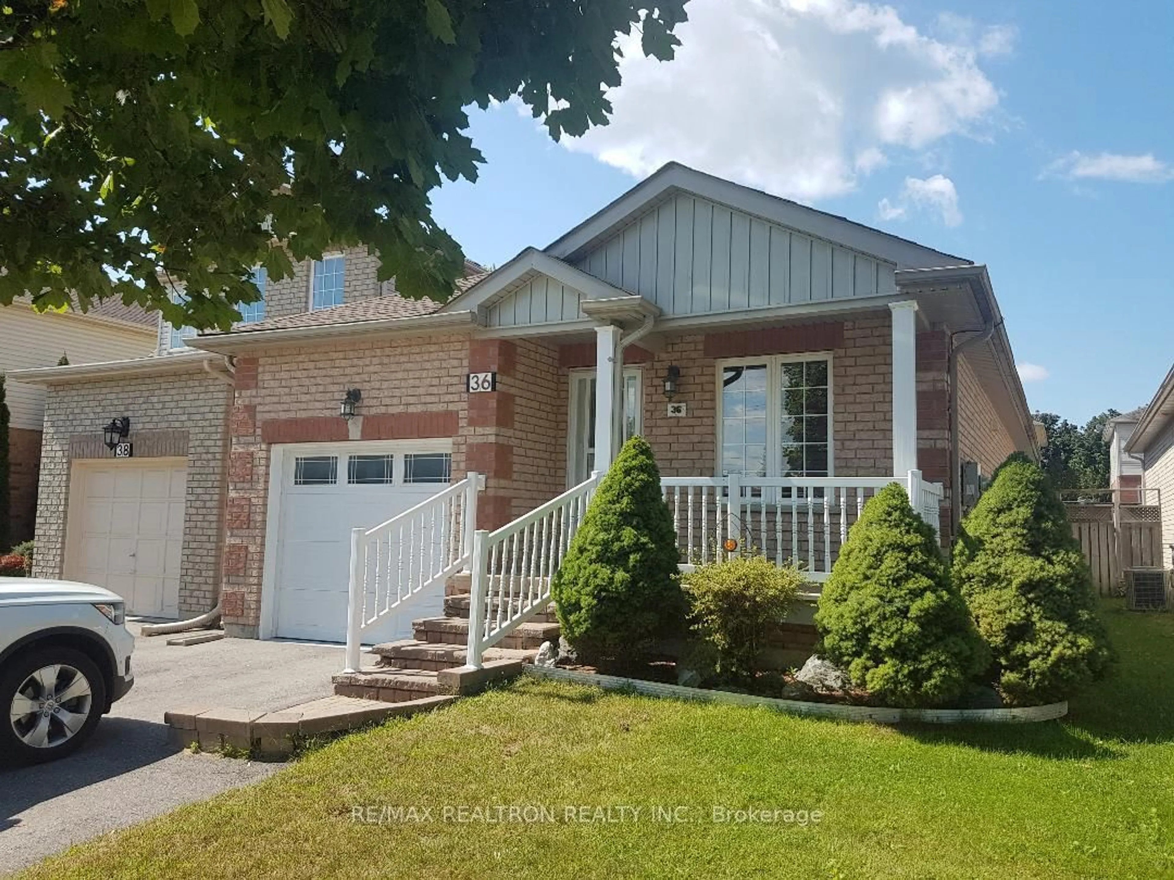 Home with brick exterior material, street for 36 Julia Cres, Orillia Ontario L3V 7Z1