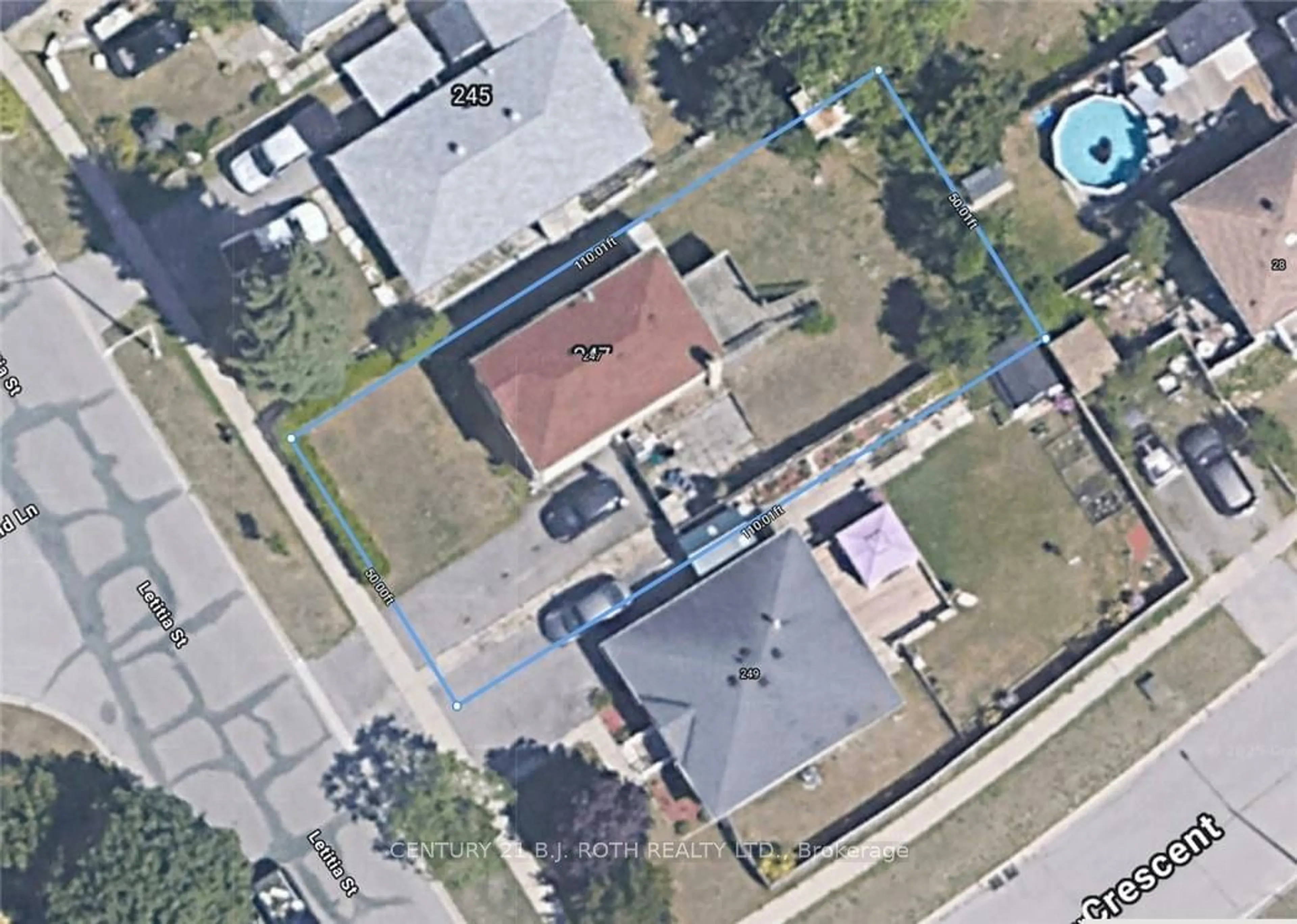 A pic from outside/outdoor area/front of a property/back of a property/a pic from drone, street for 247 Letitia St, Barrie Ontario L4N 4Y7