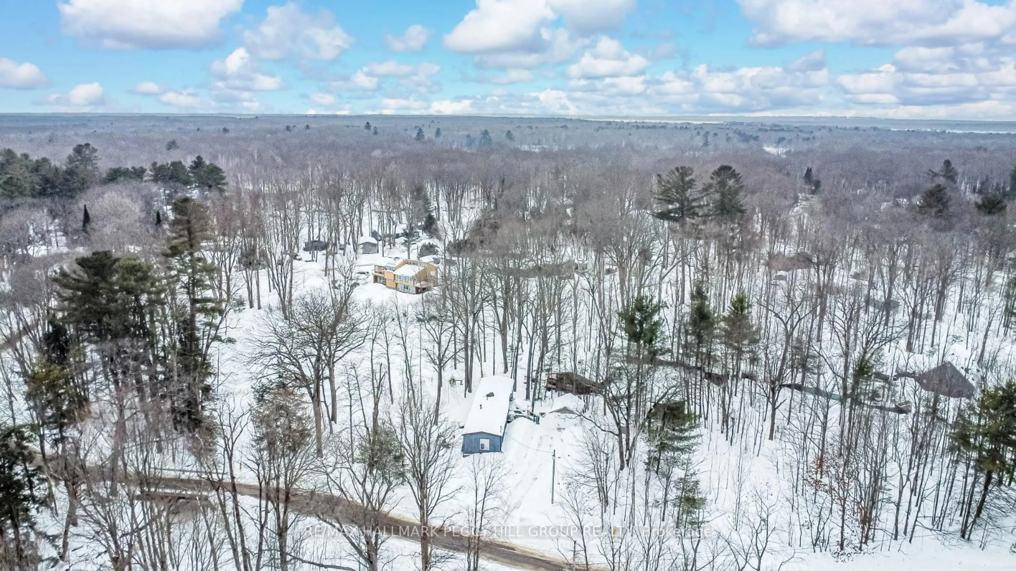 A pic from outside/outdoor area/front of a property/back of a property/a pic from drone, forest/trees view for 7498 Island Cres, Ramara Ontario L0K 2B0