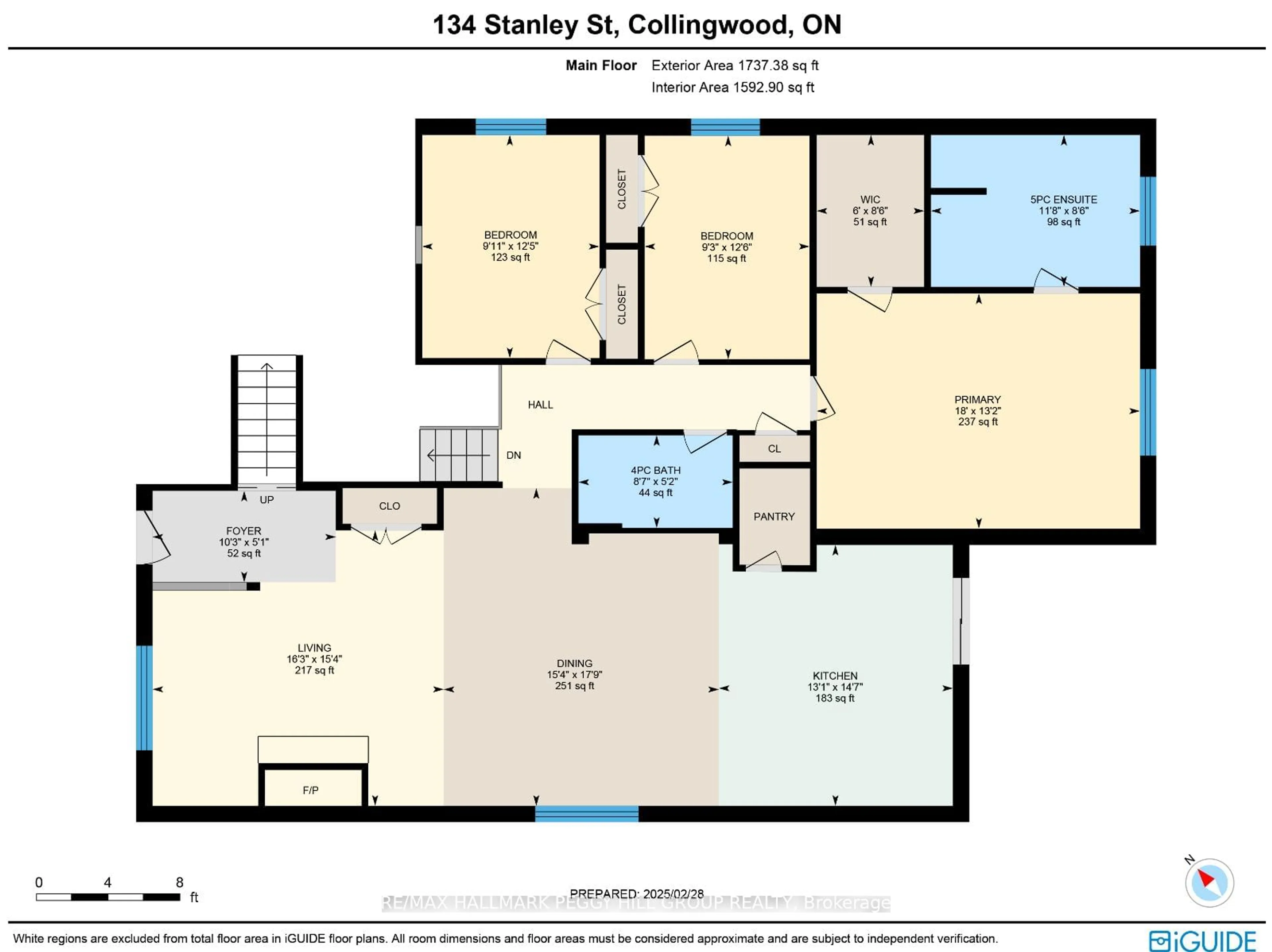 Floor plan for 134 Stanley St, Collingwood Ontario L9Y 0G3